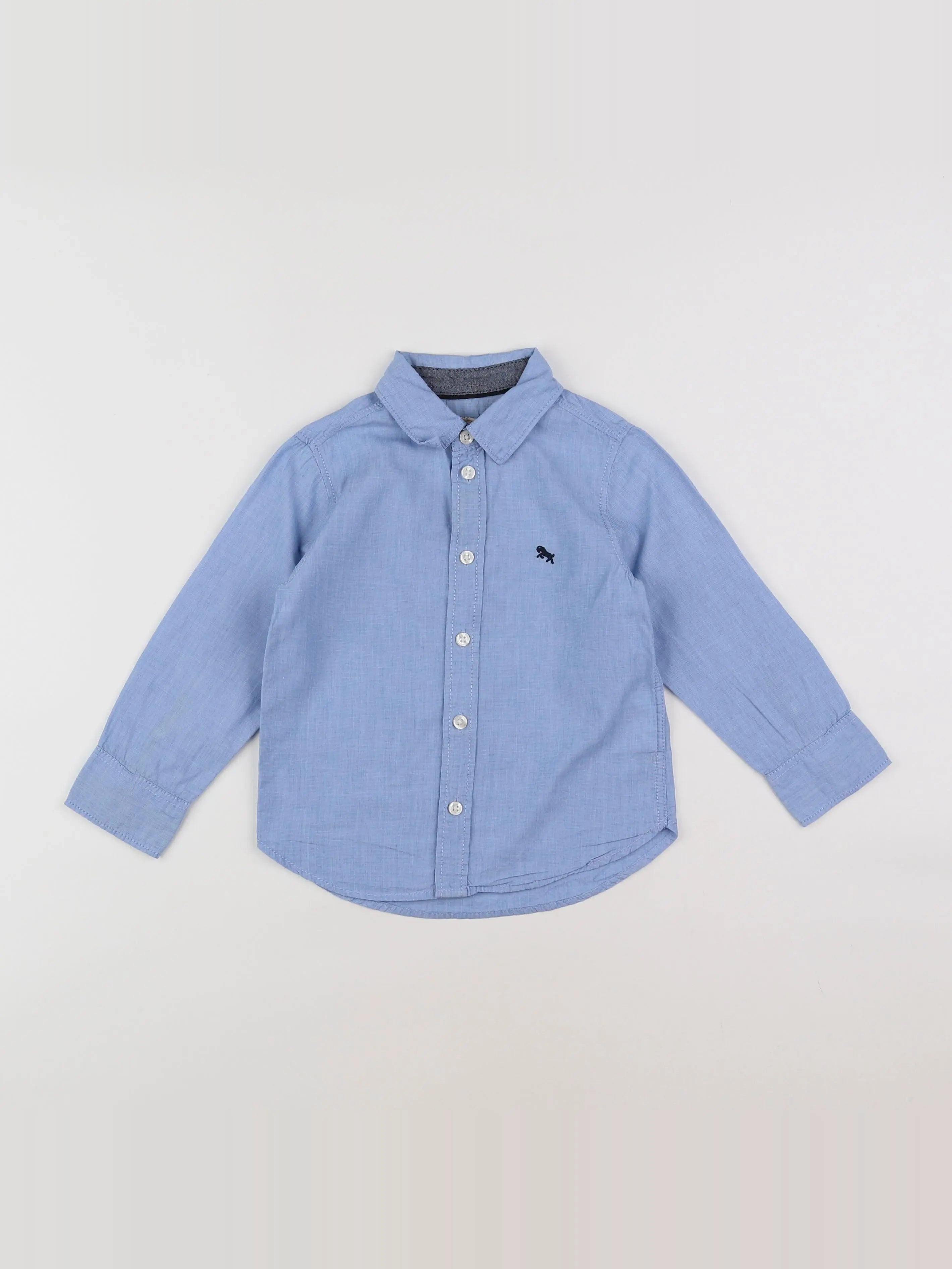 Okaidi - chemise bleu - 18 mois à 2 ans