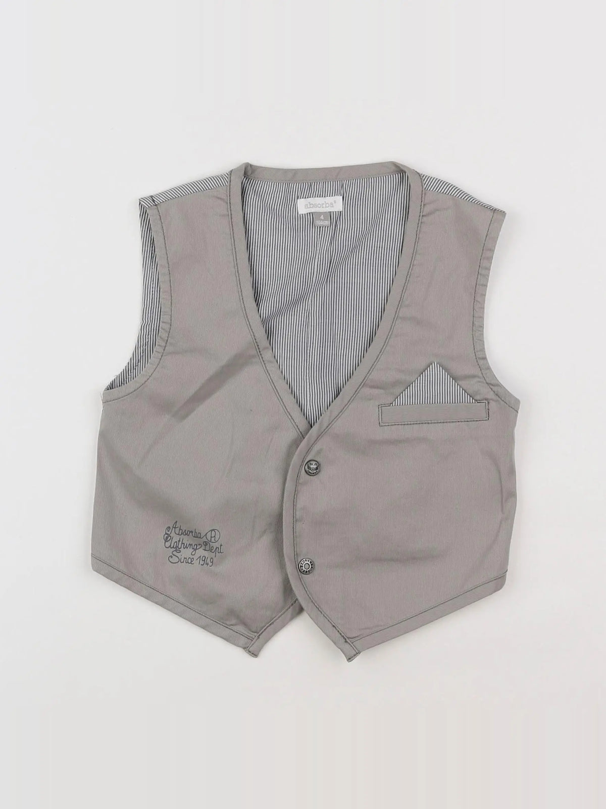 Absorba - gilet gris - 4 ans
