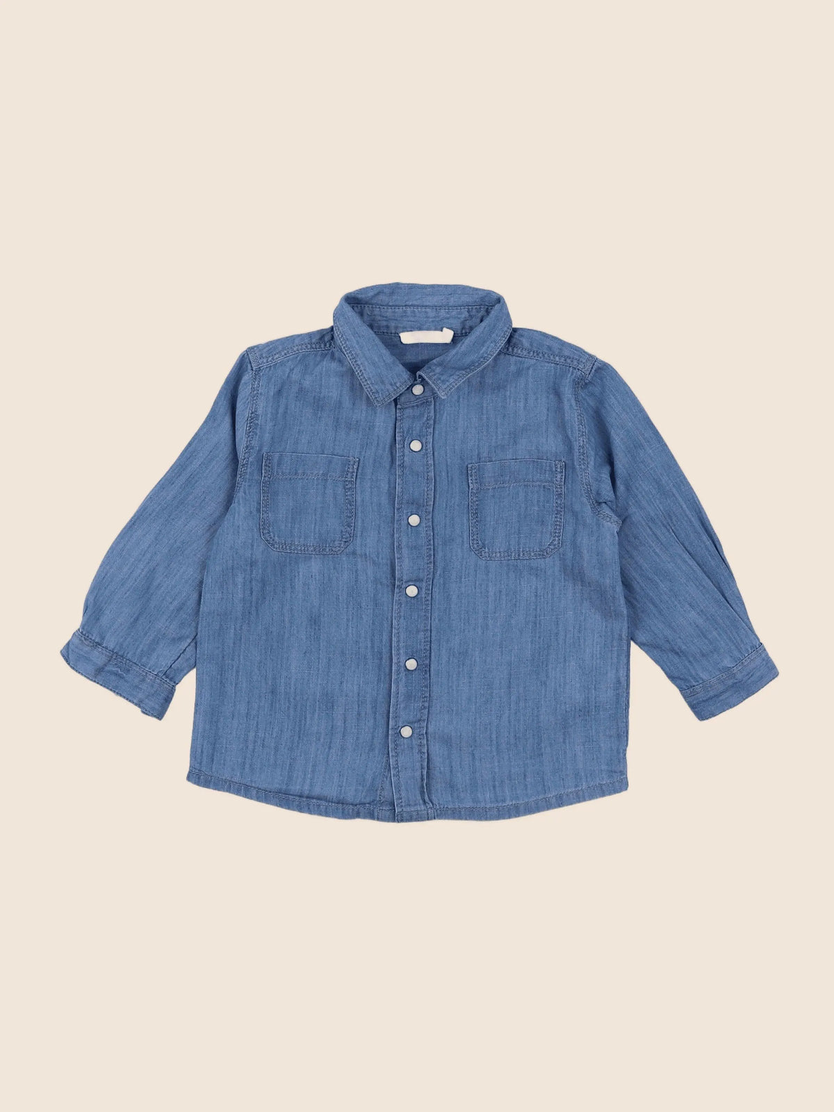 Boutchou - chemise bleu - 12 mois