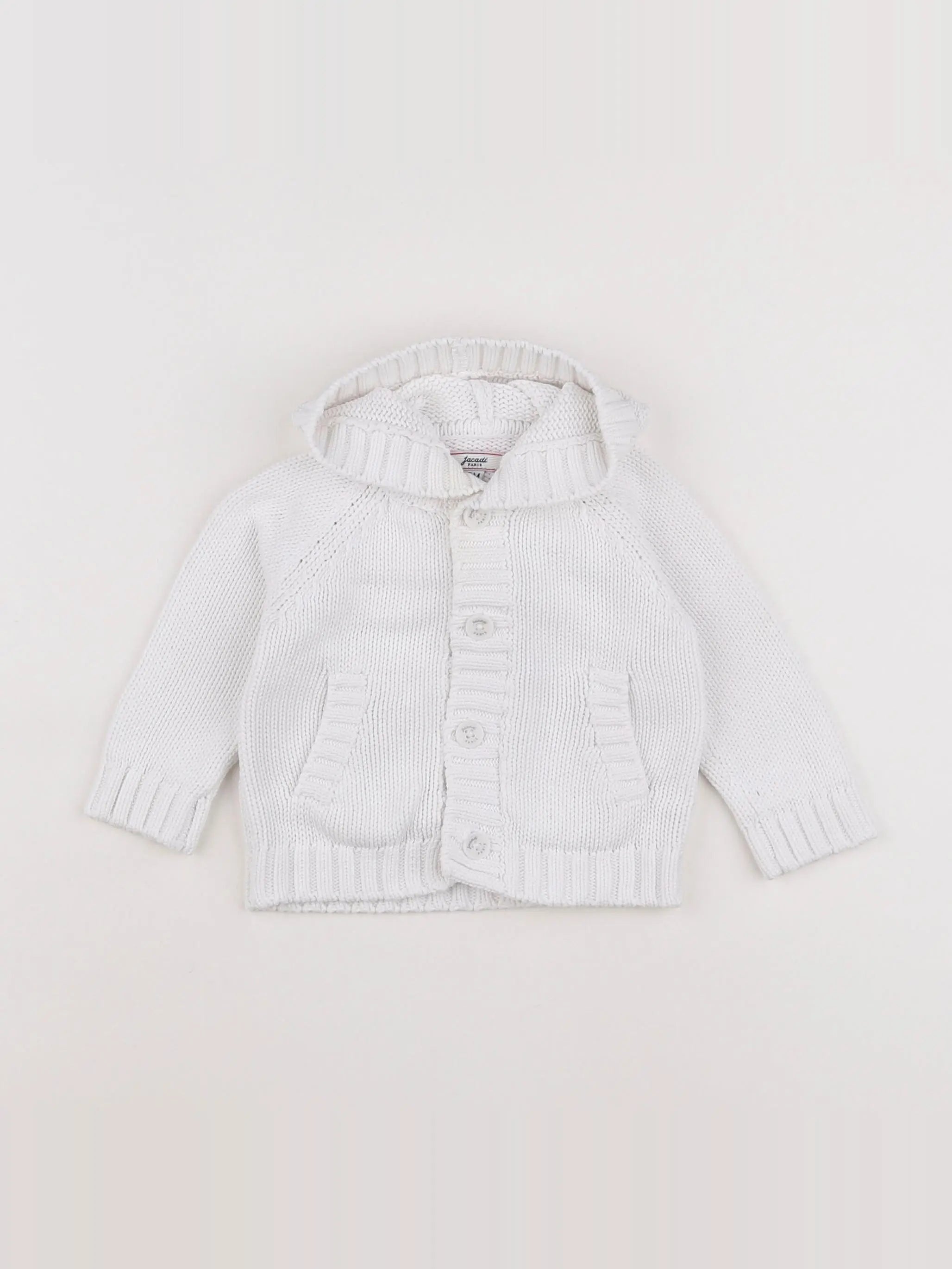 Jacadi - gilet blanc - 6 mois
