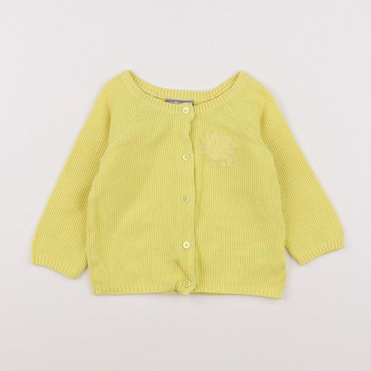 Vertbaudet - gilet jaune - 12 mois