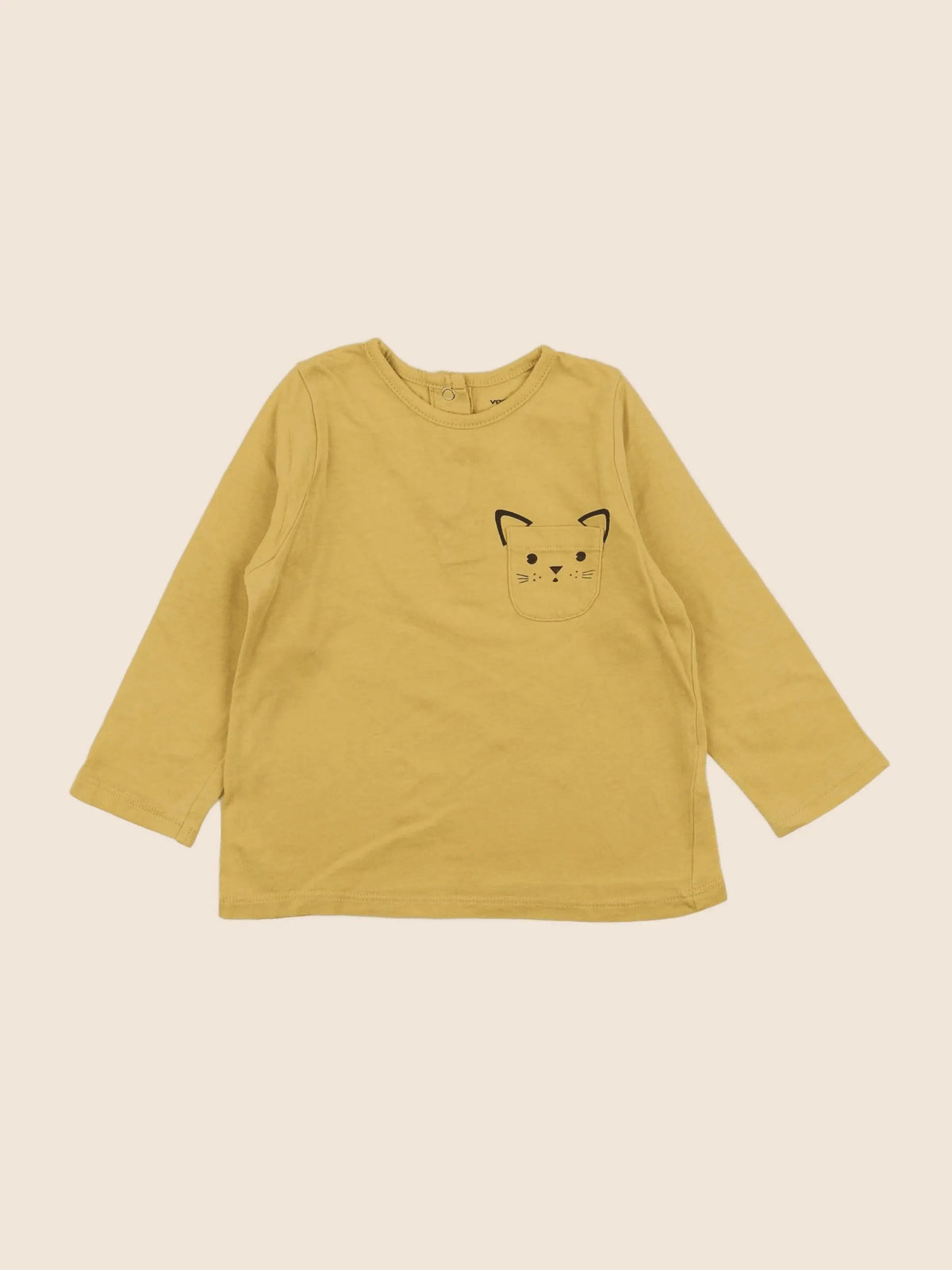 Vertbaudet - tee-shirt jaune - 12 mois