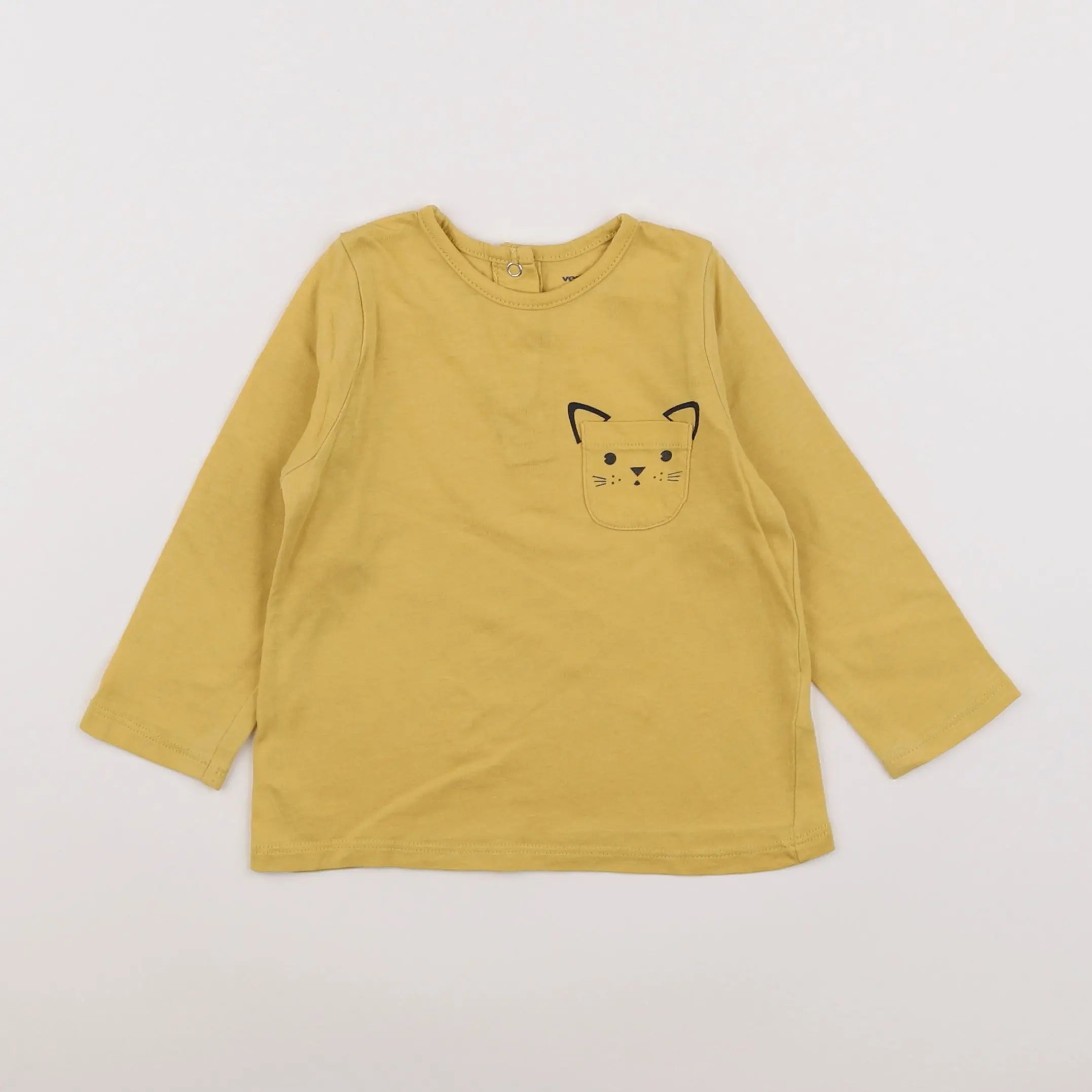 Vertbaudet - tee-shirt jaune - 12 mois