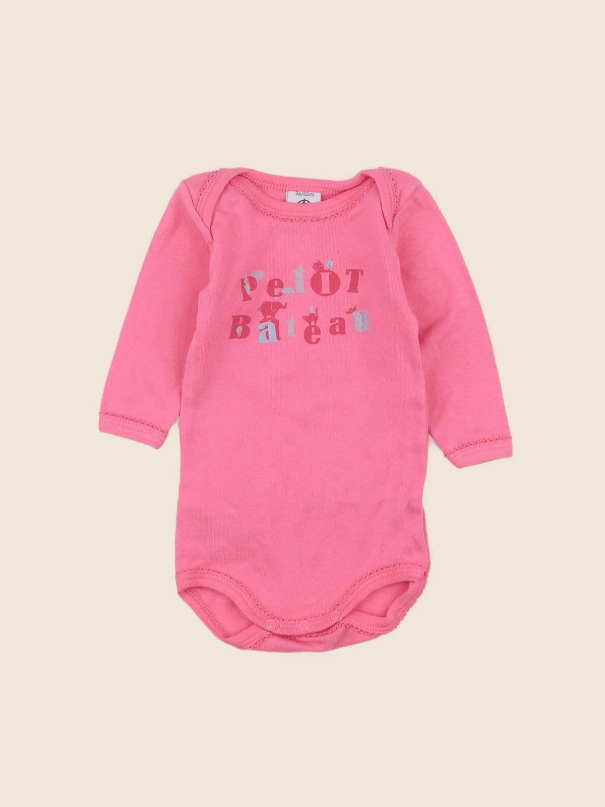 Petit Bateau - body rose - 3 mois