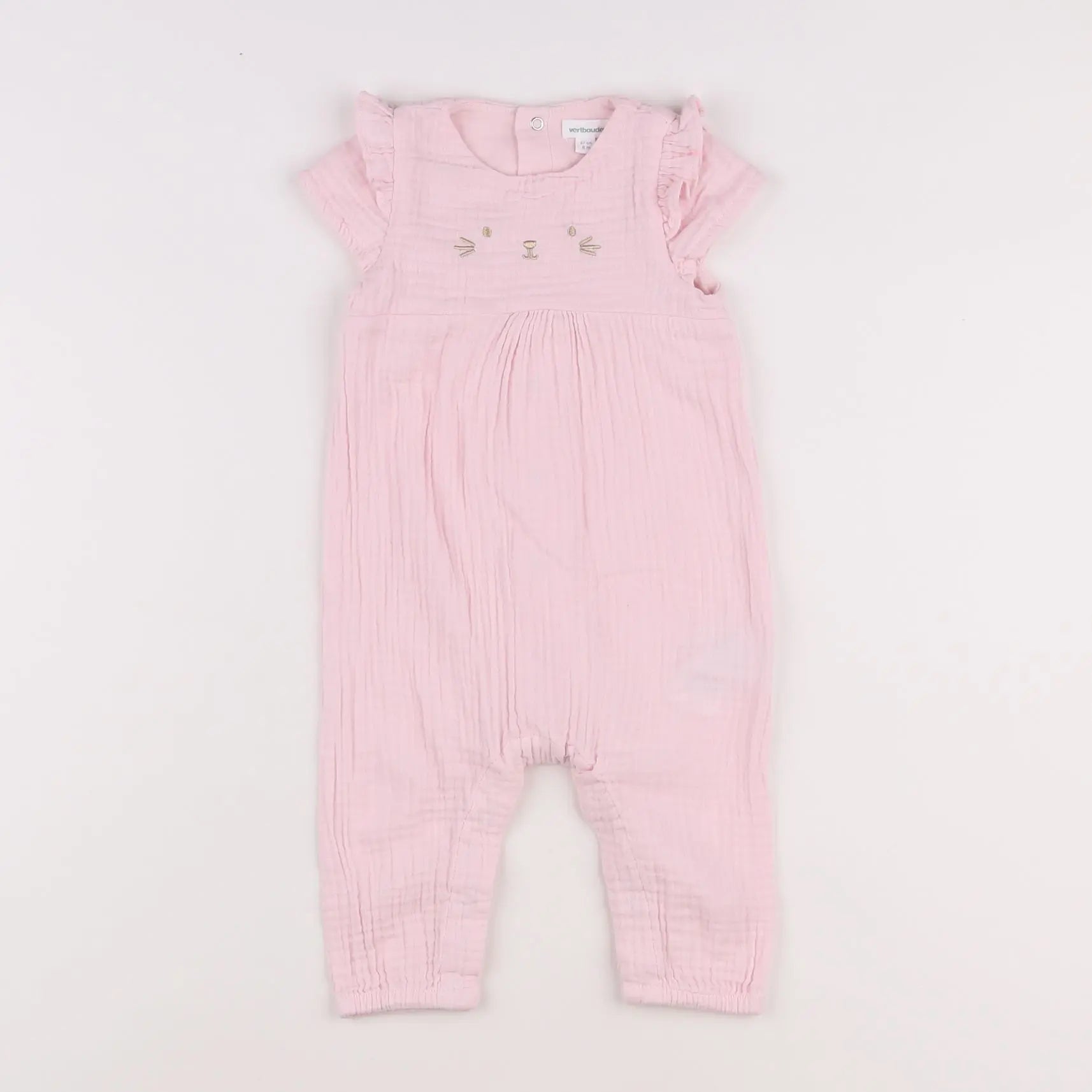 Vertbaudet - combinaison rose - 6 mois