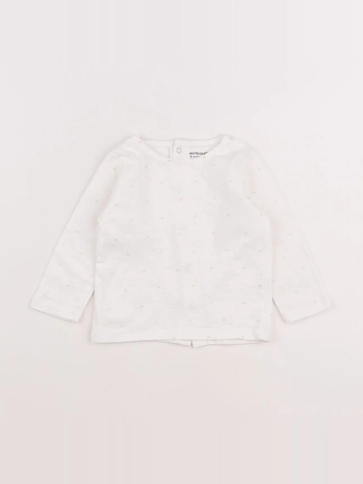 Vertbaudet - tee-shirt blanc - 6 mois