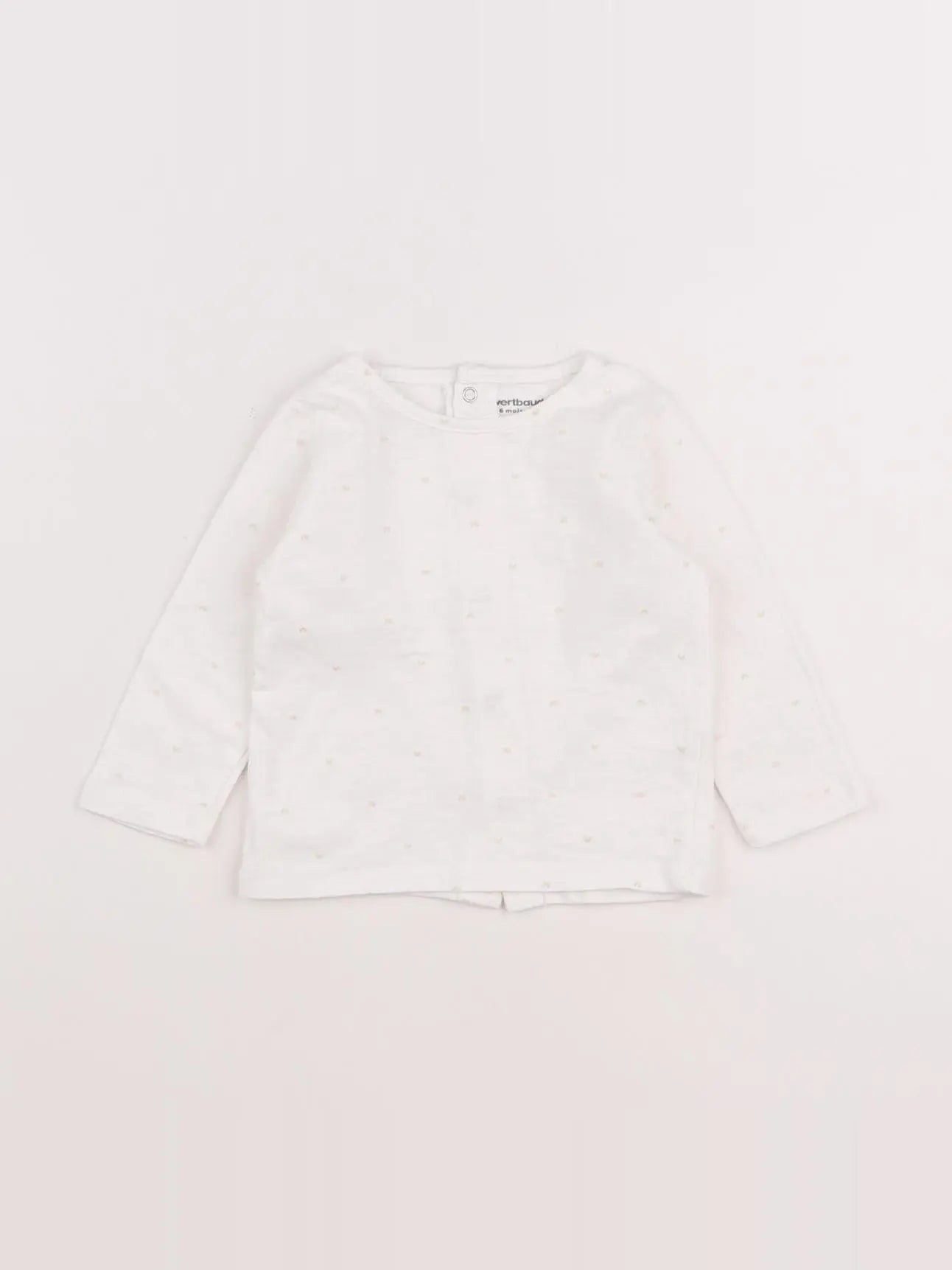 Vertbaudet - tee-shirt blanc - 6 mois