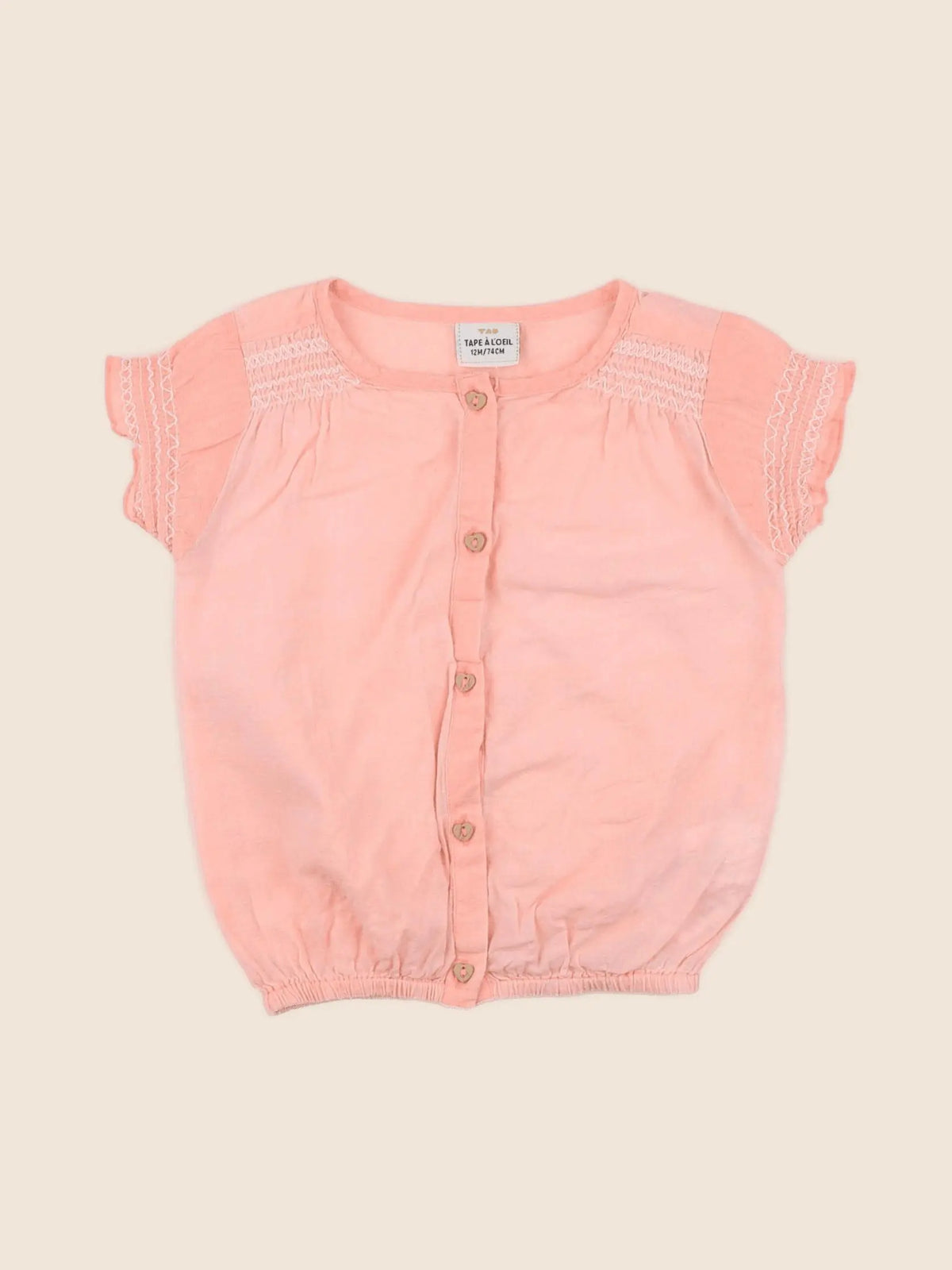Tape à l'oeil - blouse rose - 12 mois