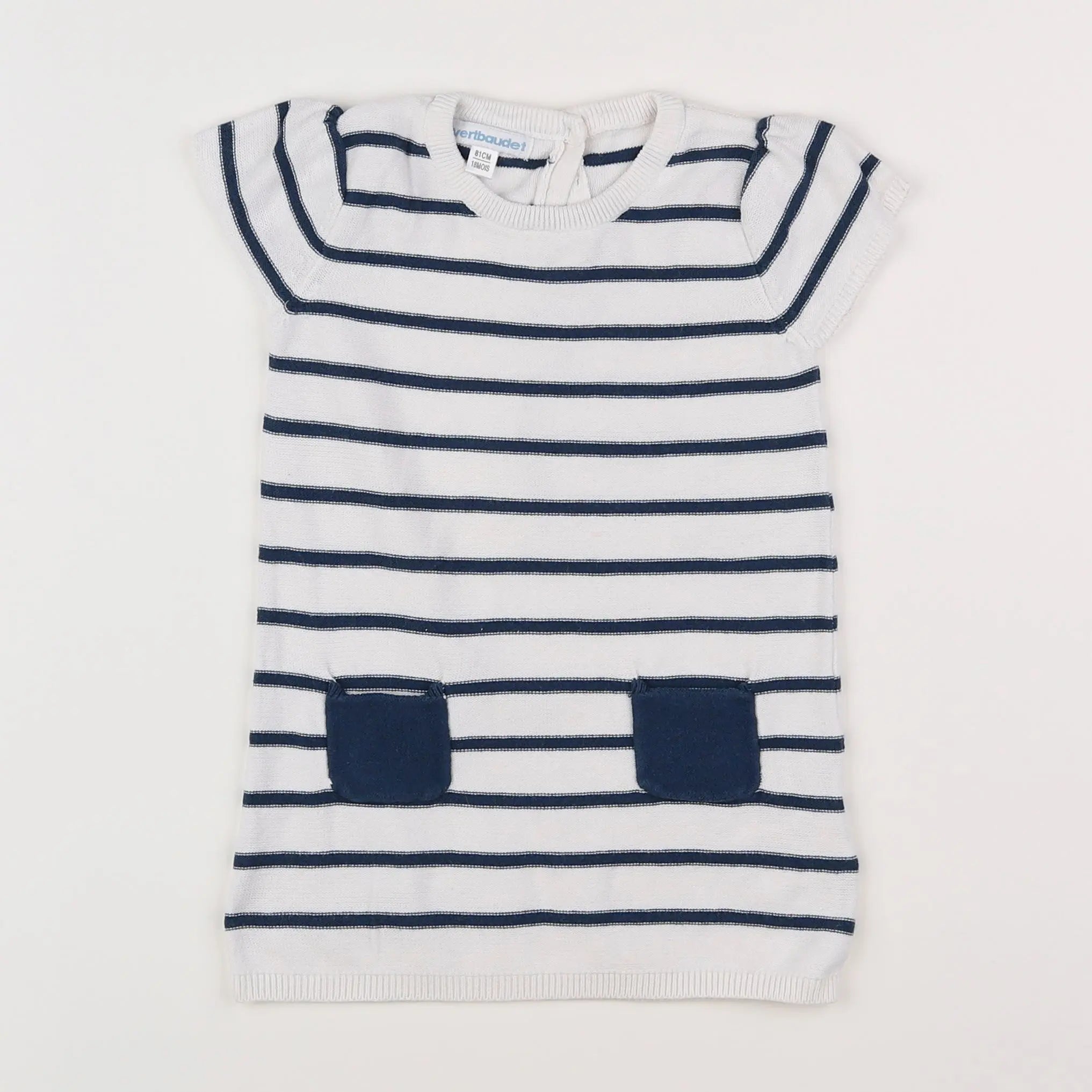 Vertbaudet - robe blanc - 18 mois