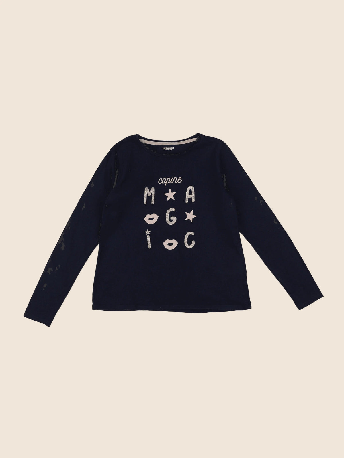 Vertbaudet - tee-shirt bleu - 10 ans