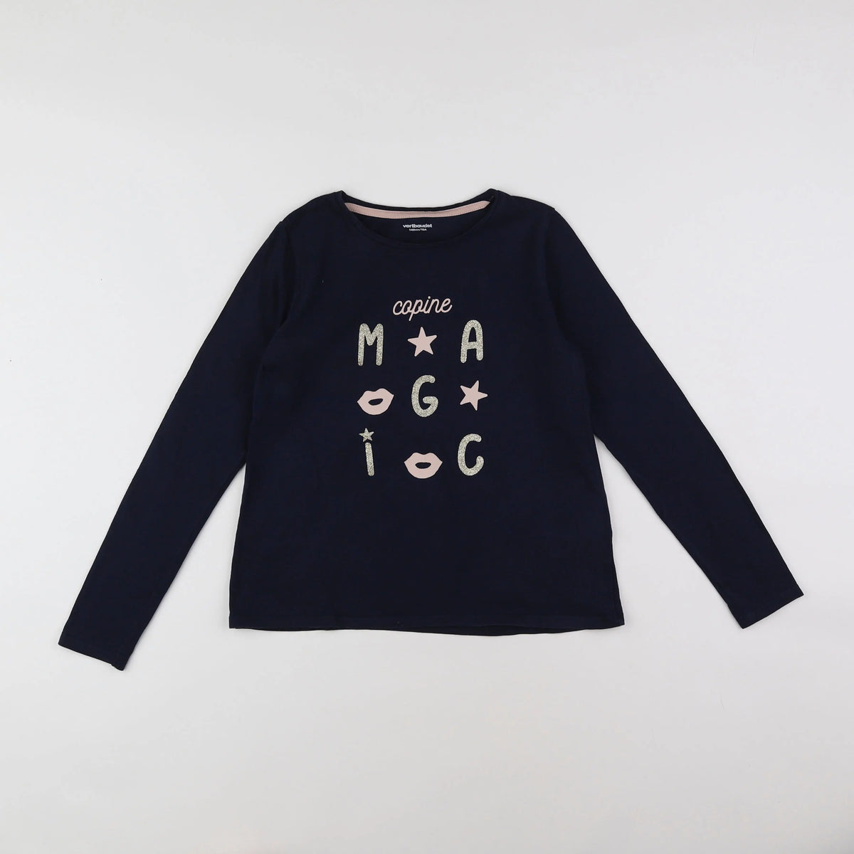 Vertbaudet - tee-shirt bleu - 10 ans