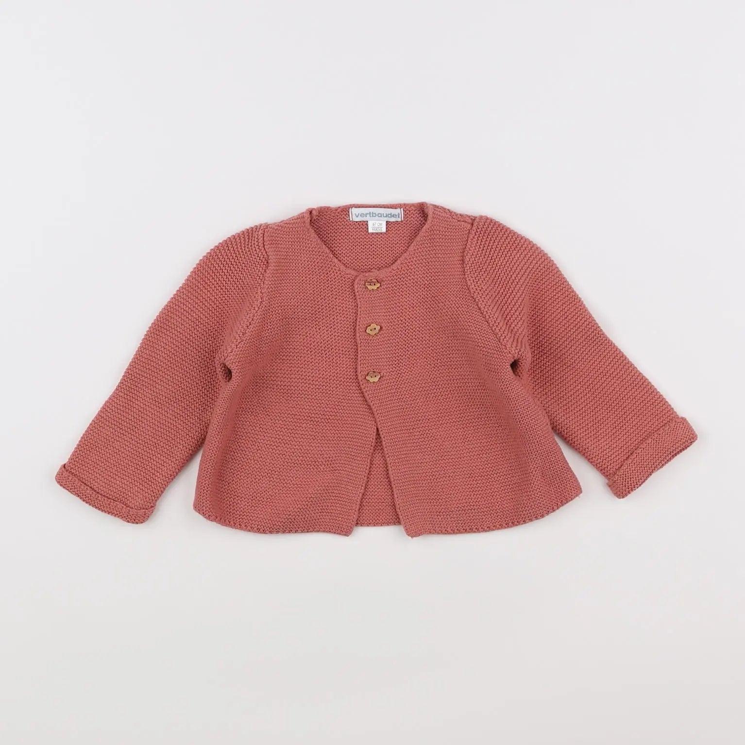 Vertbaudet - gilet rose - 6 mois