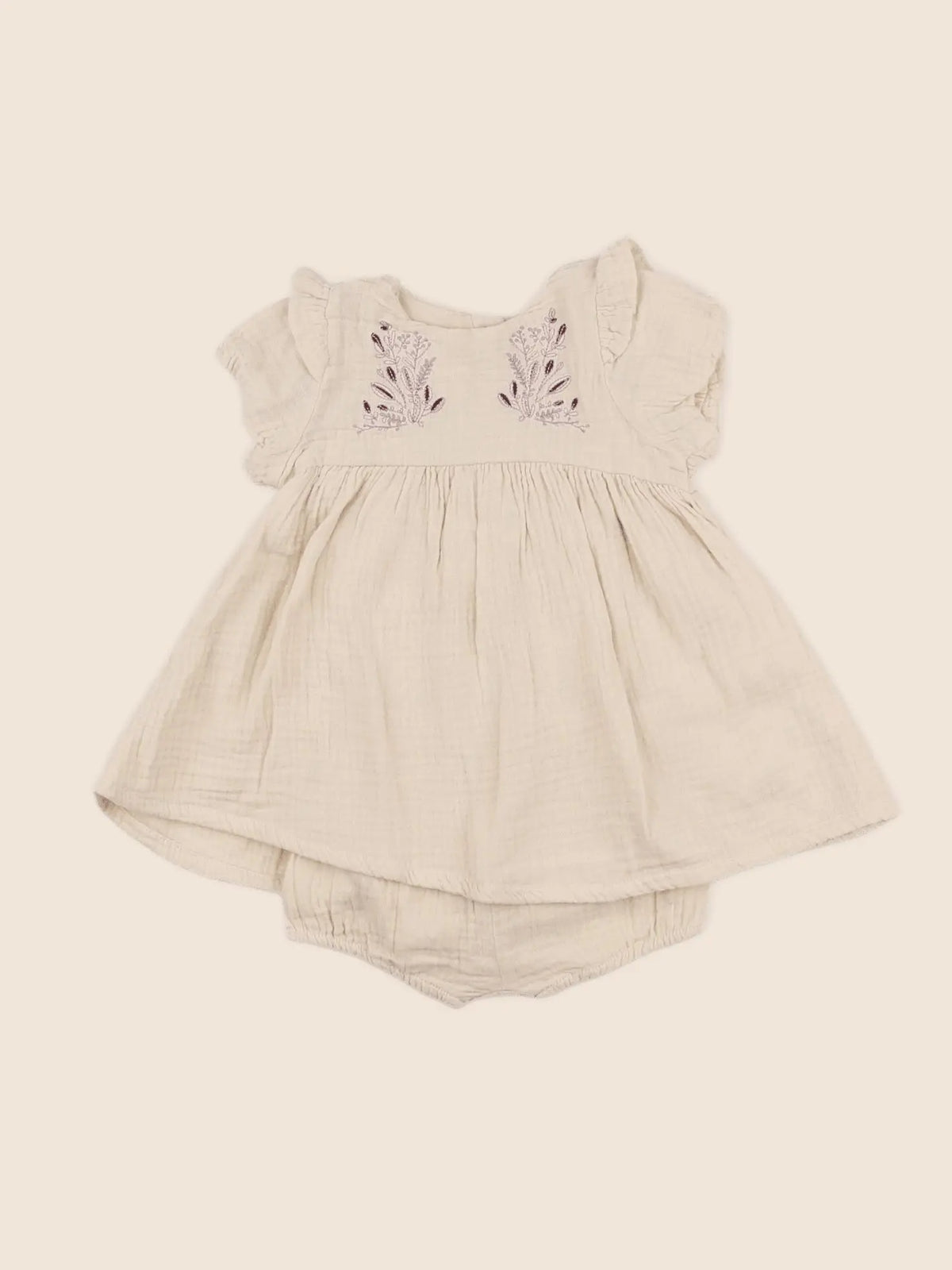 Vertbaudet - robe beige - 6 mois
