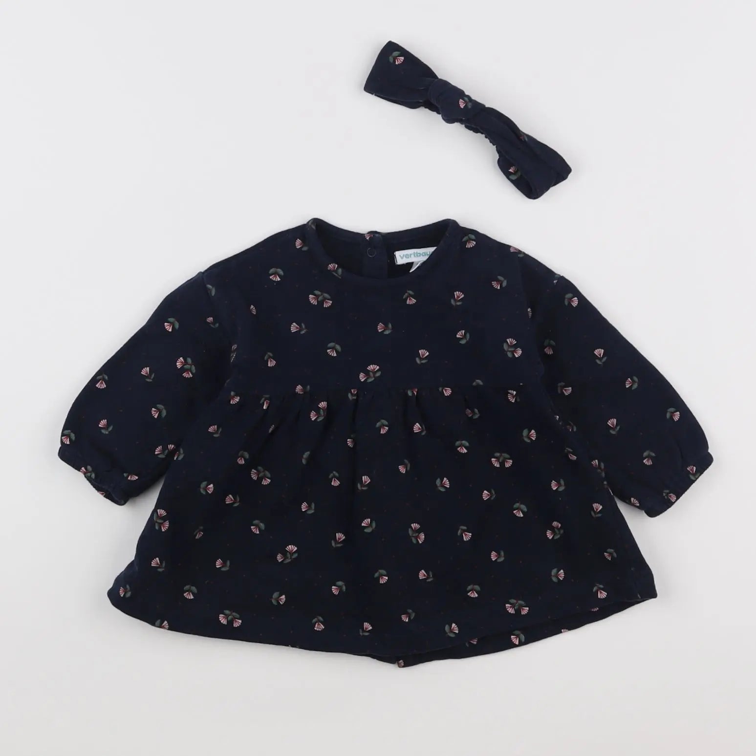 Vertbaudet - robe bleu - 6 mois
