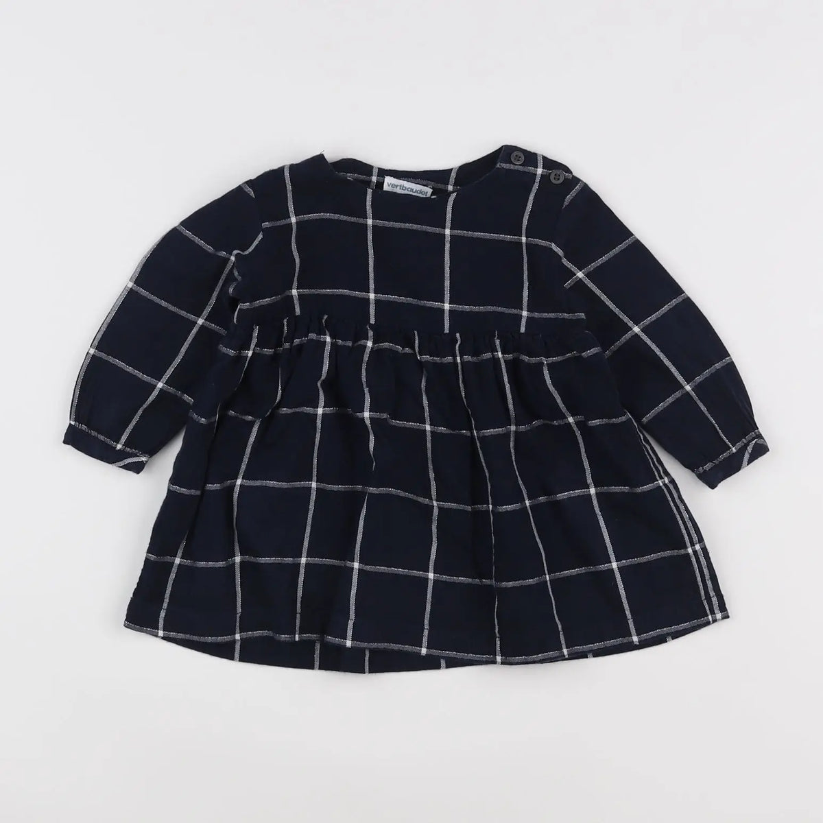 Vertbaudet - robe bleu, argent - 6 mois