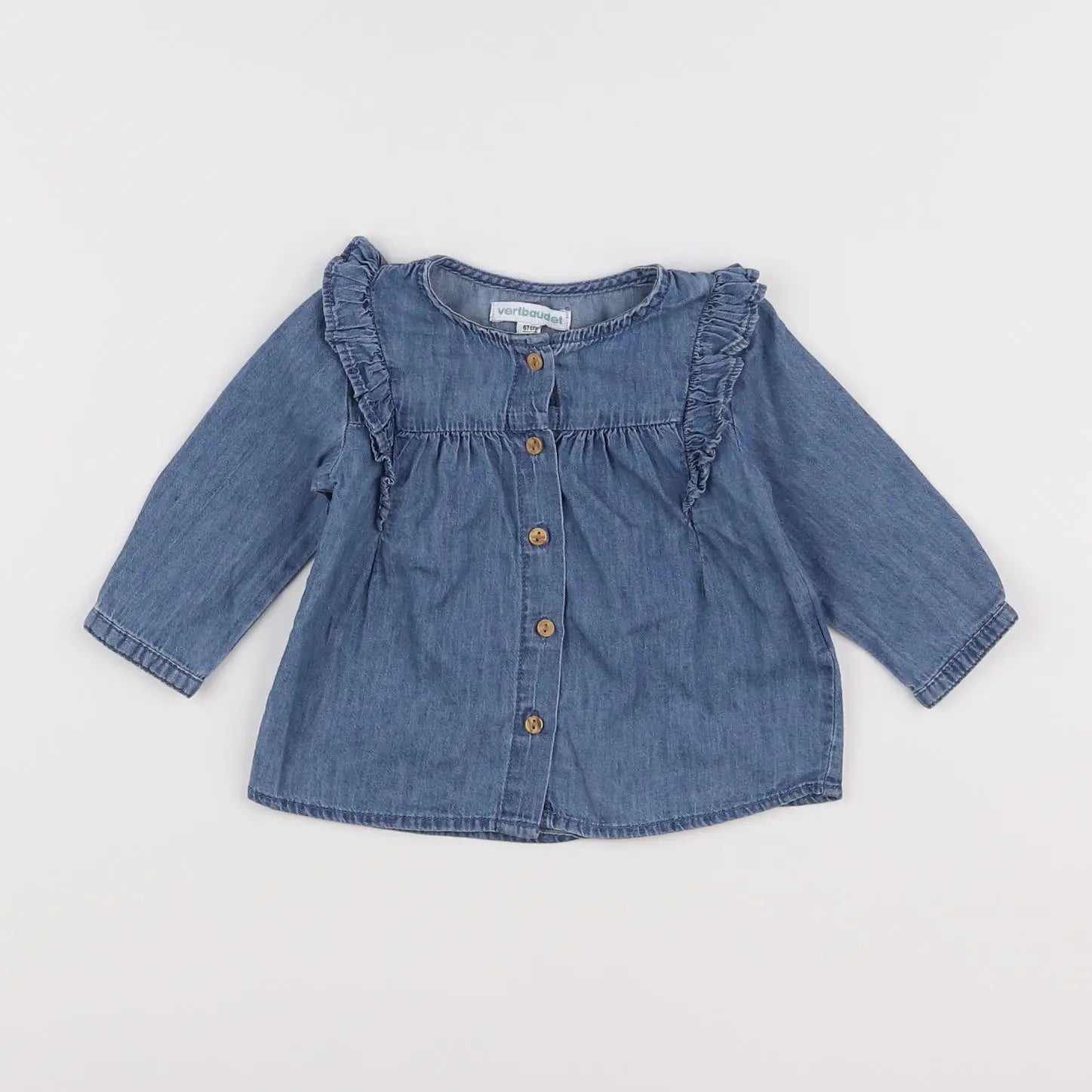 Vertbaudet - blouse bleu - 6 mois