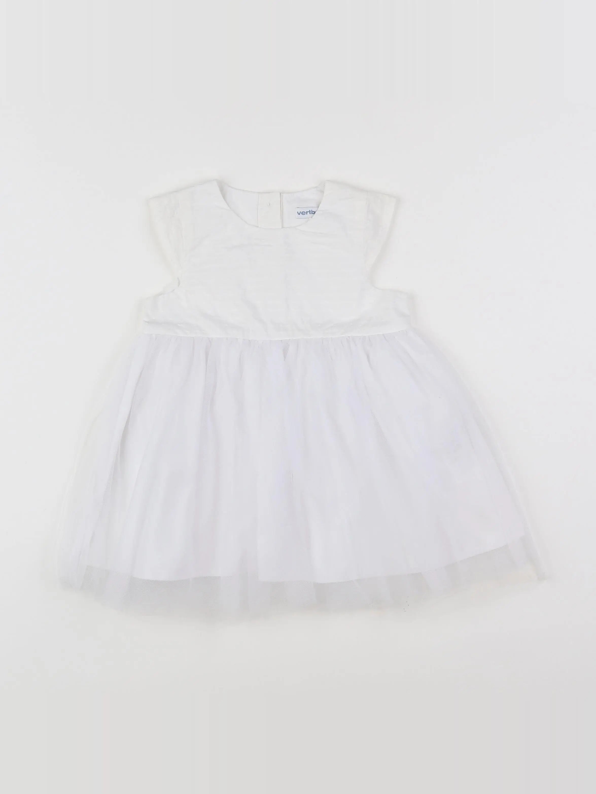 Vertbaudet - robe blanc - 12 mois