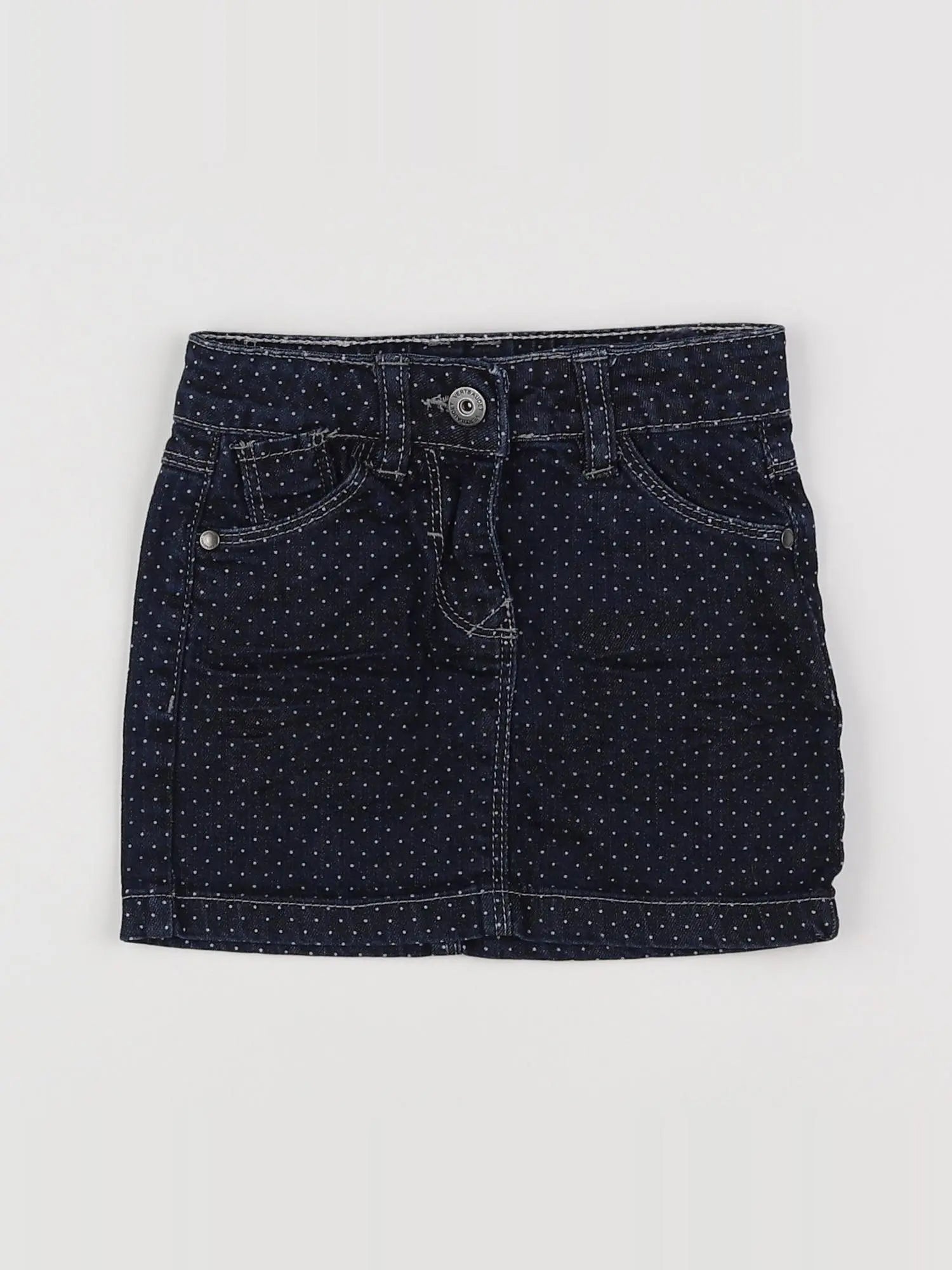 Vertbaudet - jupe bleu, blanc - 4 ans
