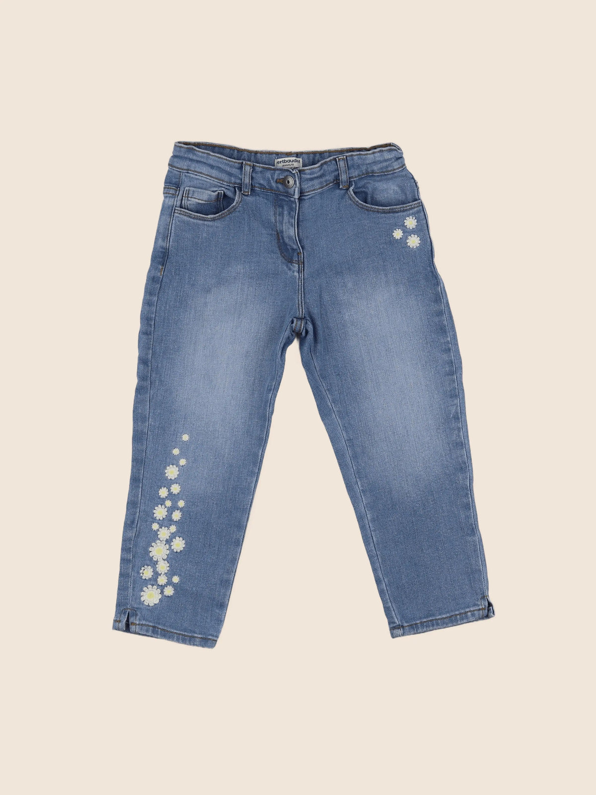Vertbaudet - pantacourt bleu - 9 ans