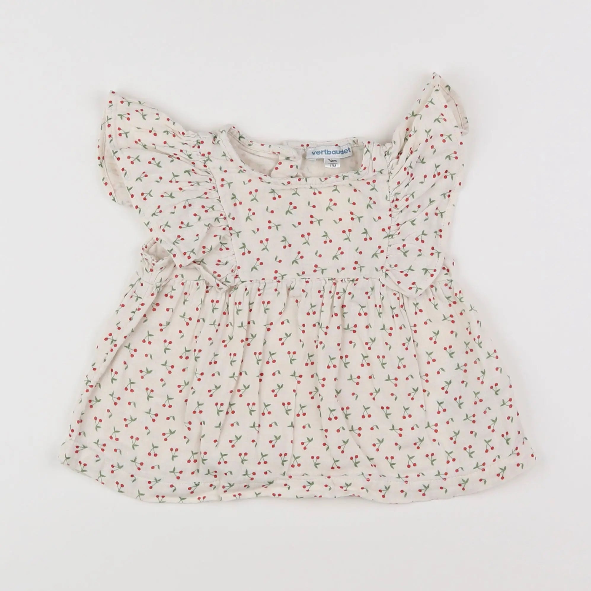 Vertbaudet - blouse blanc - 12 mois