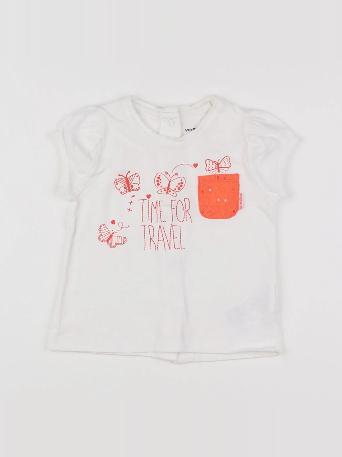 Vertbaudet - tee-shirt blanc - 9 mois