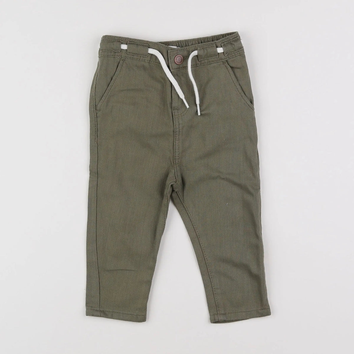 Vertbaudet - pantalon vert - 9 mois