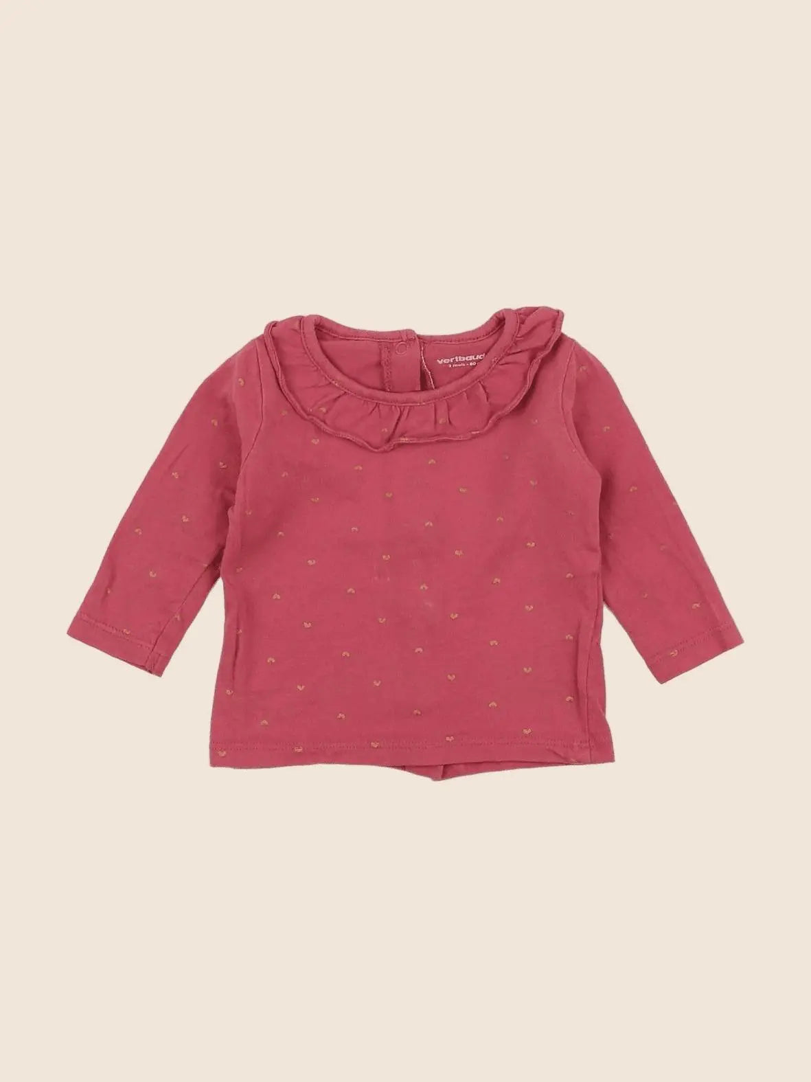 Vertbaudet - tee-shirt rose - 3 mois