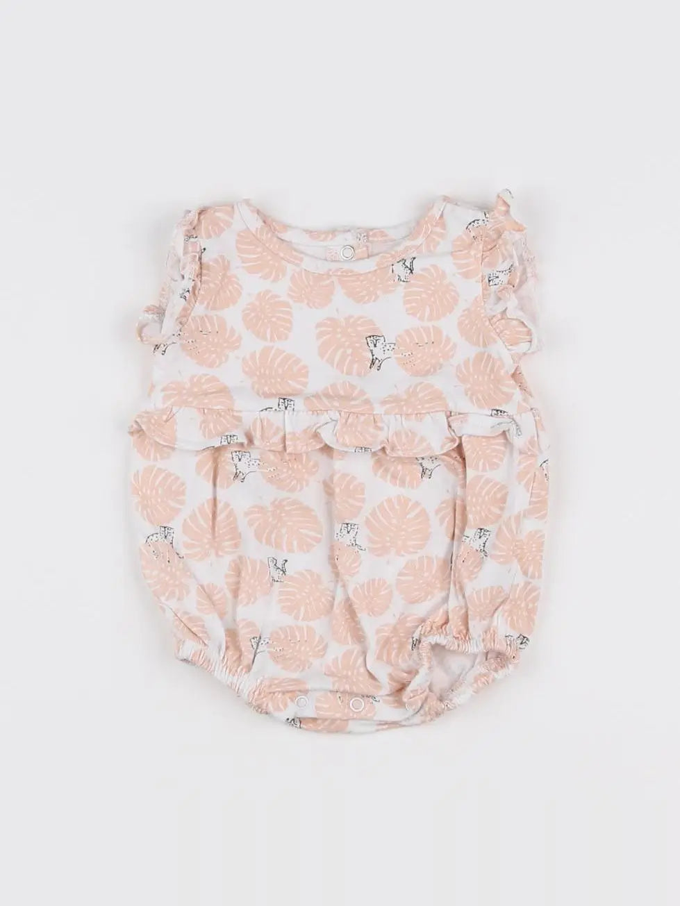 Vertbaudet - combinaison rose, blanc - 3 mois