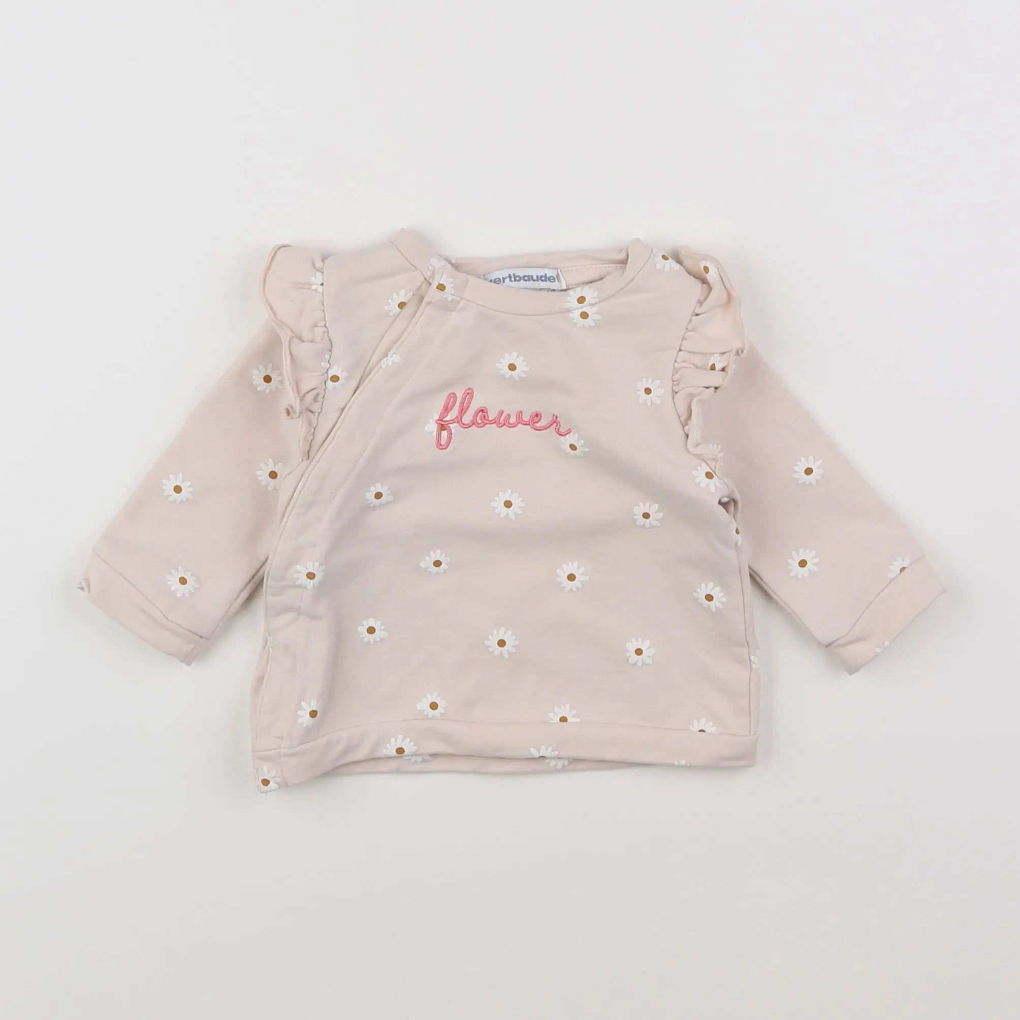 Vertbaudet - sweat rose - 3 mois