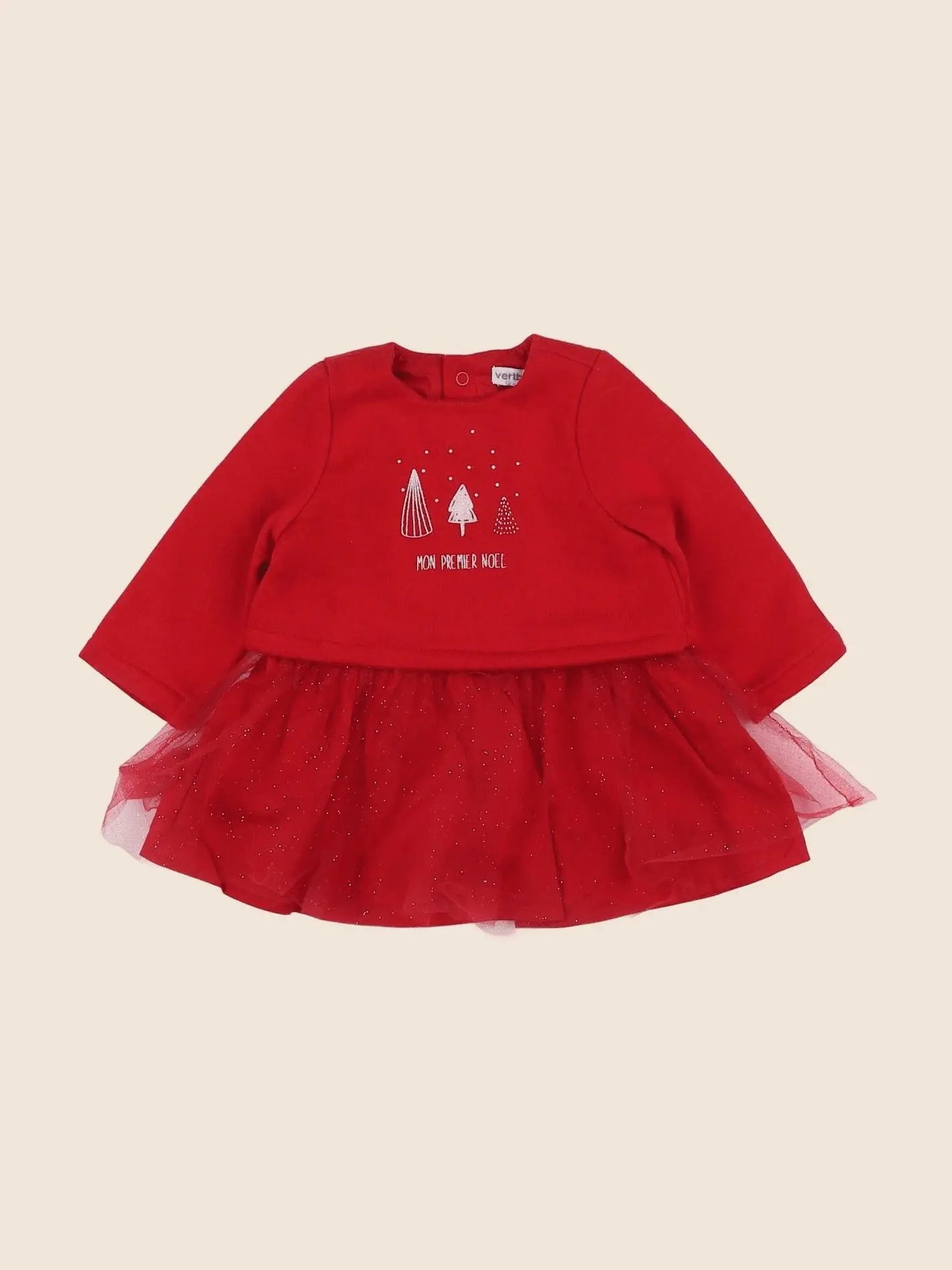 Vertbaudet - robe rouge - 3 mois