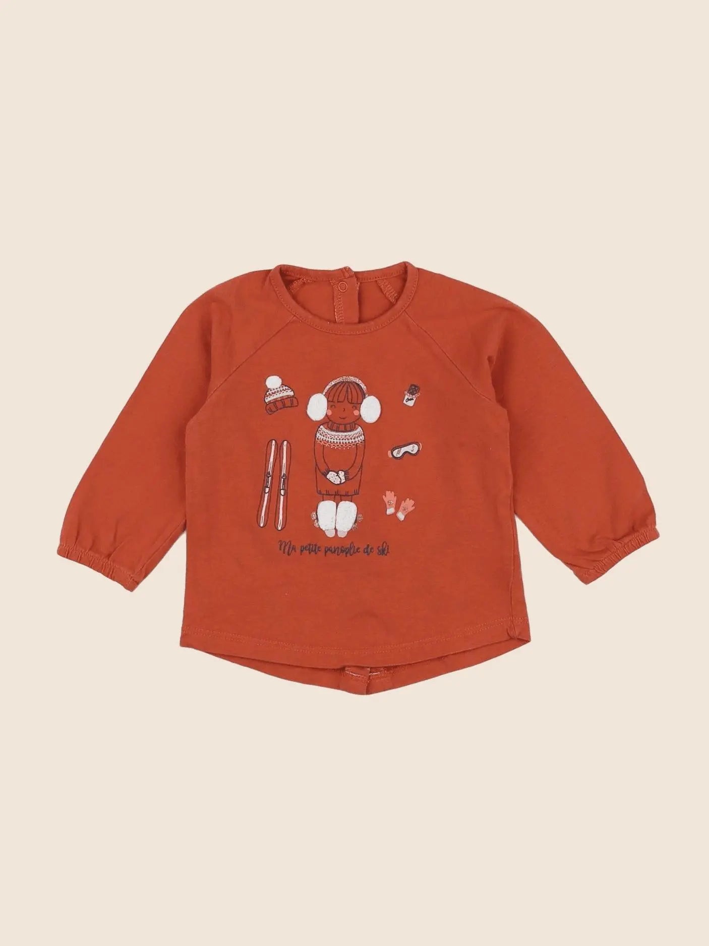 Vertbaudet - tee-shirt orange - 9 mois