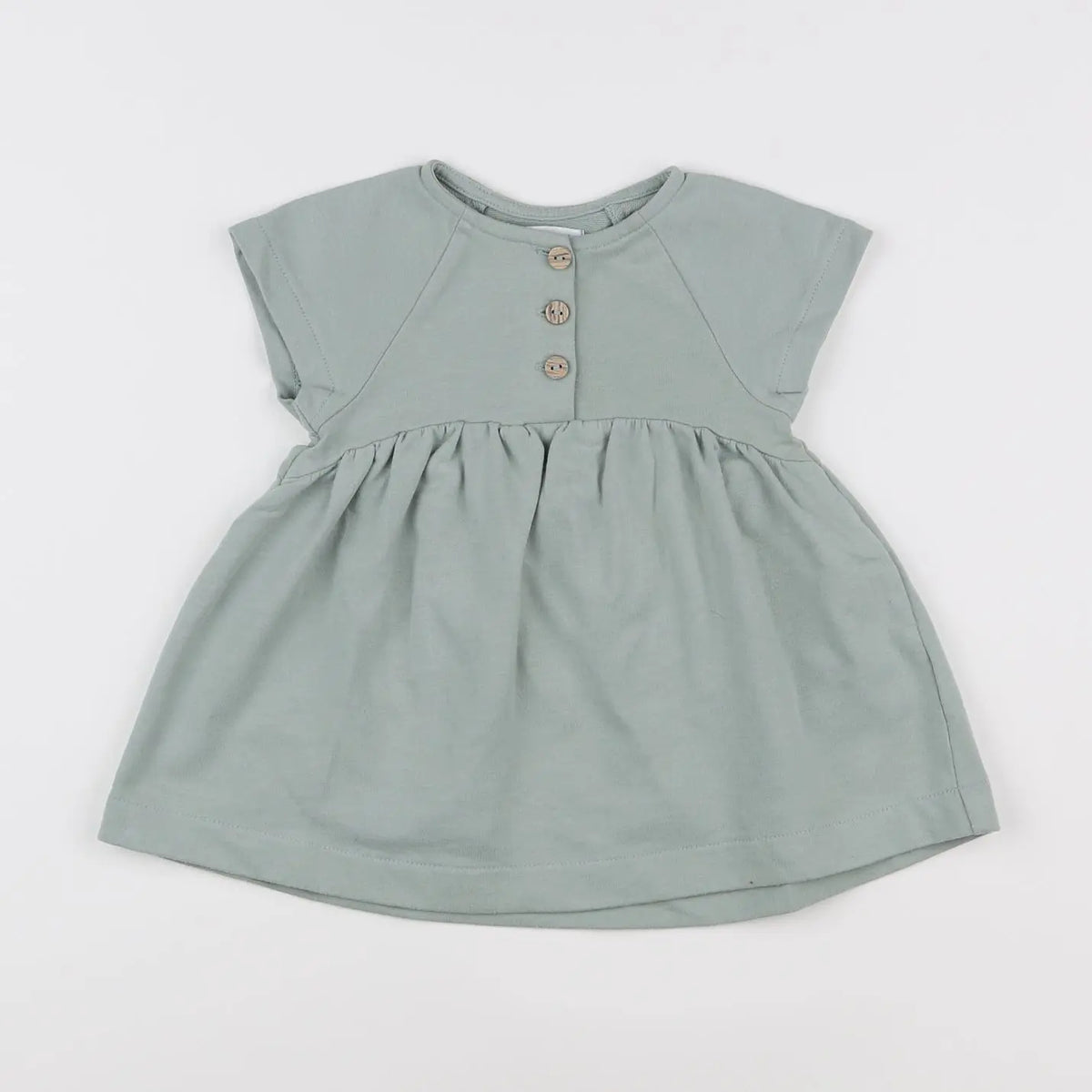 Vertbaudet - robe vert - 9 mois