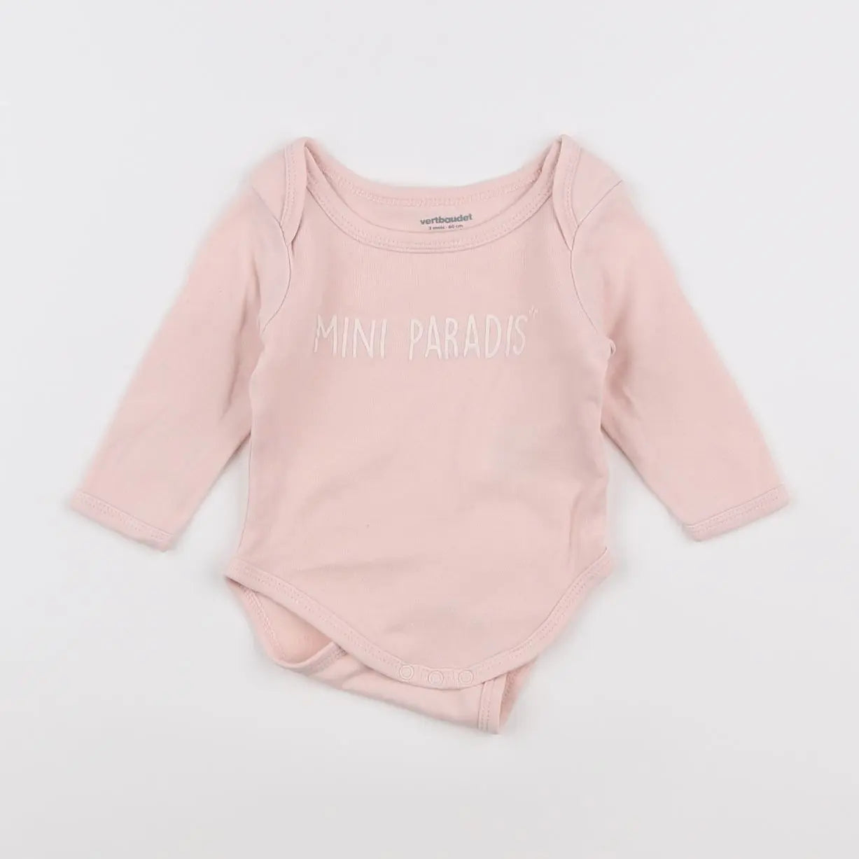 Vertbaudet - body rose - 3 mois