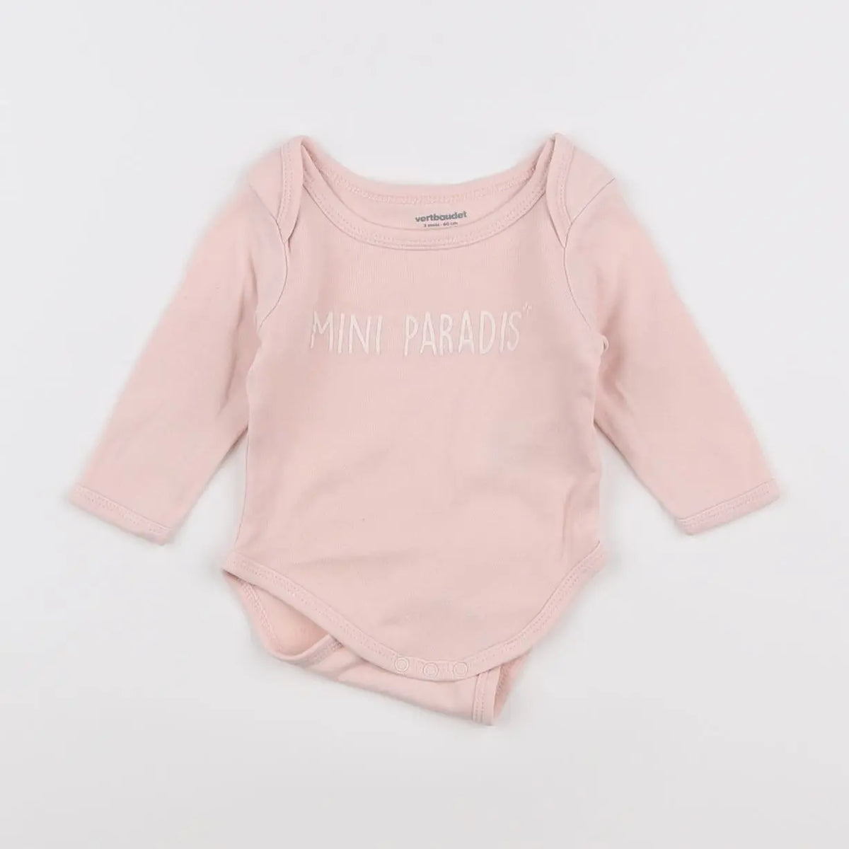Vertbaudet - body rose - 3 mois