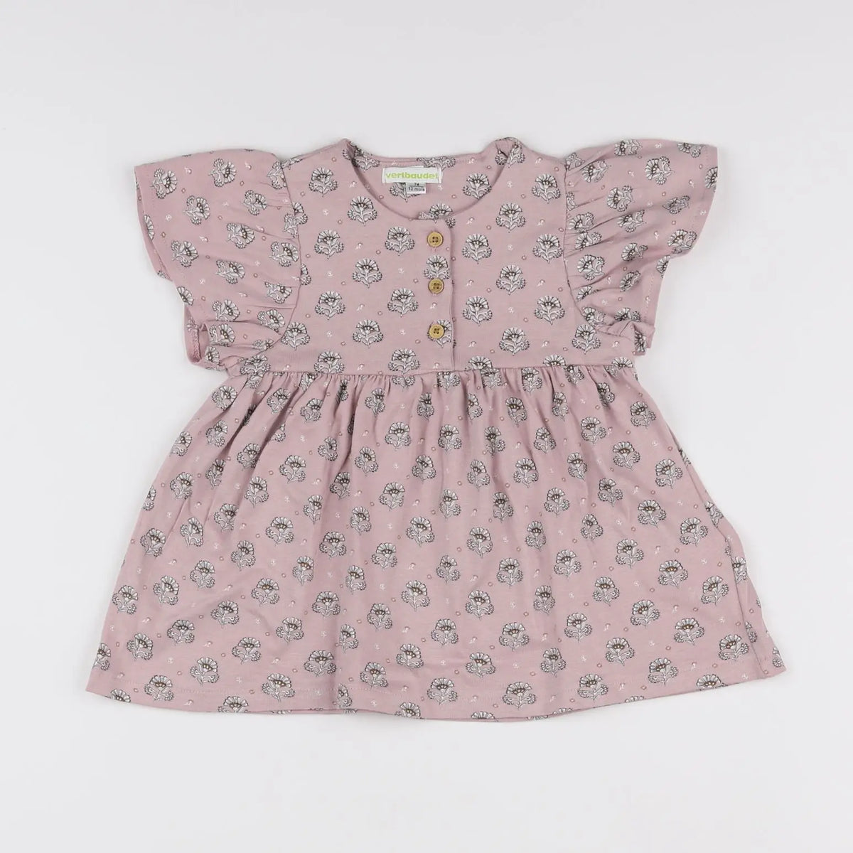 Vertbaudet - robe rose - 12 mois