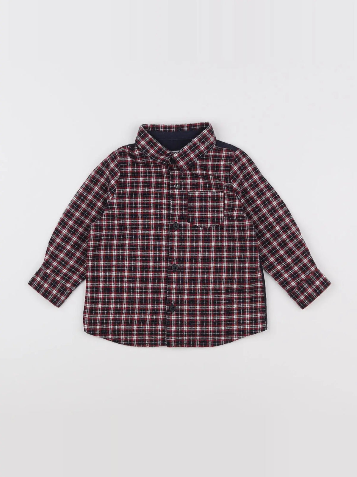 IKKS - chemise bleu, rouge - 12 mois