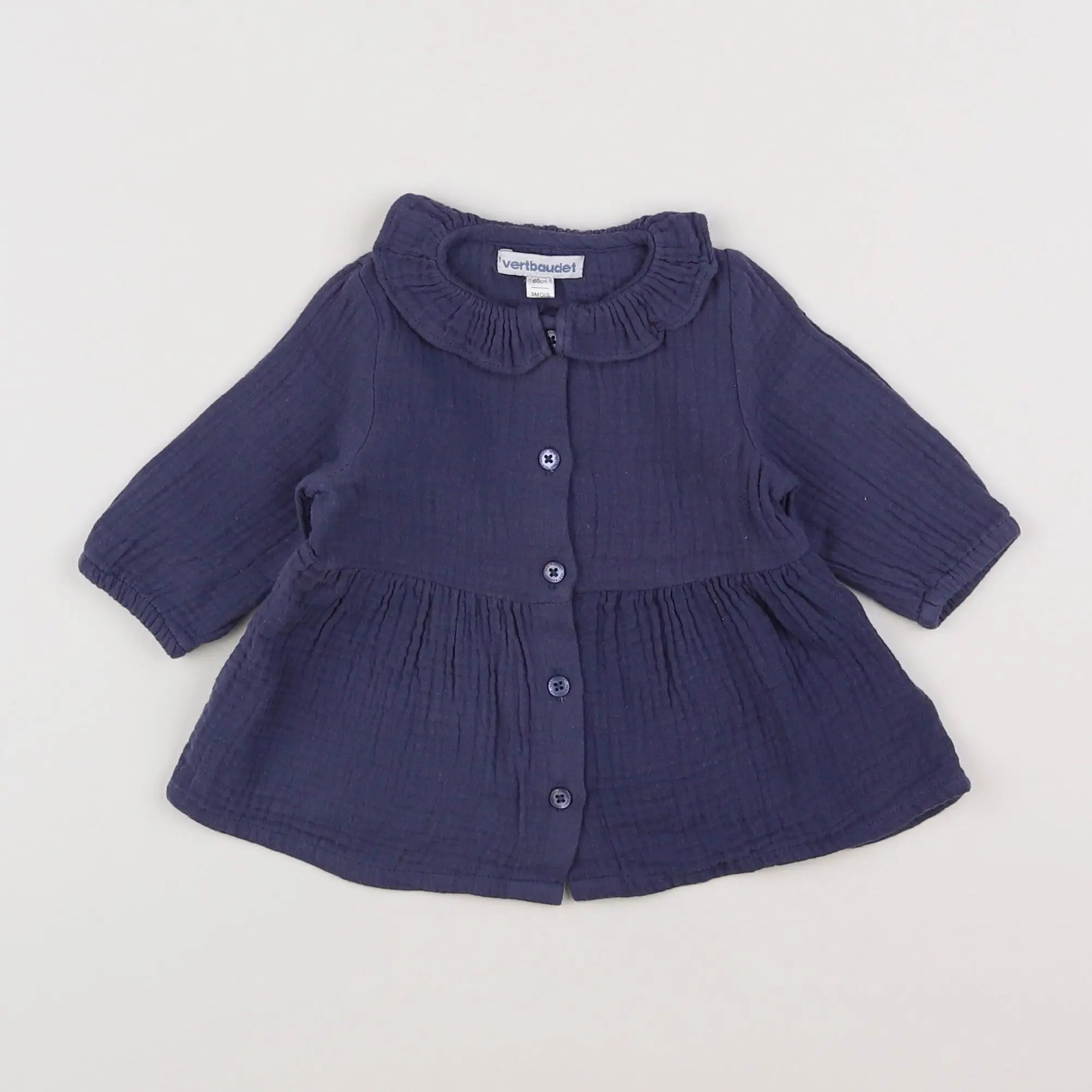 Vertbaudet - robe bleu - 3 mois