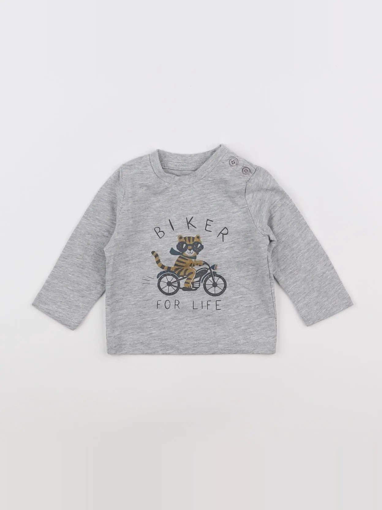 Vertbaudet - tee-shirt gris - 3 mois