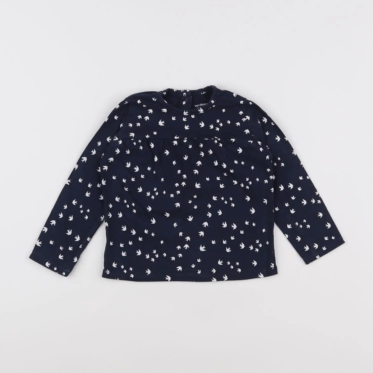 Vertbaudet - tee-shirt bleu - 12 mois