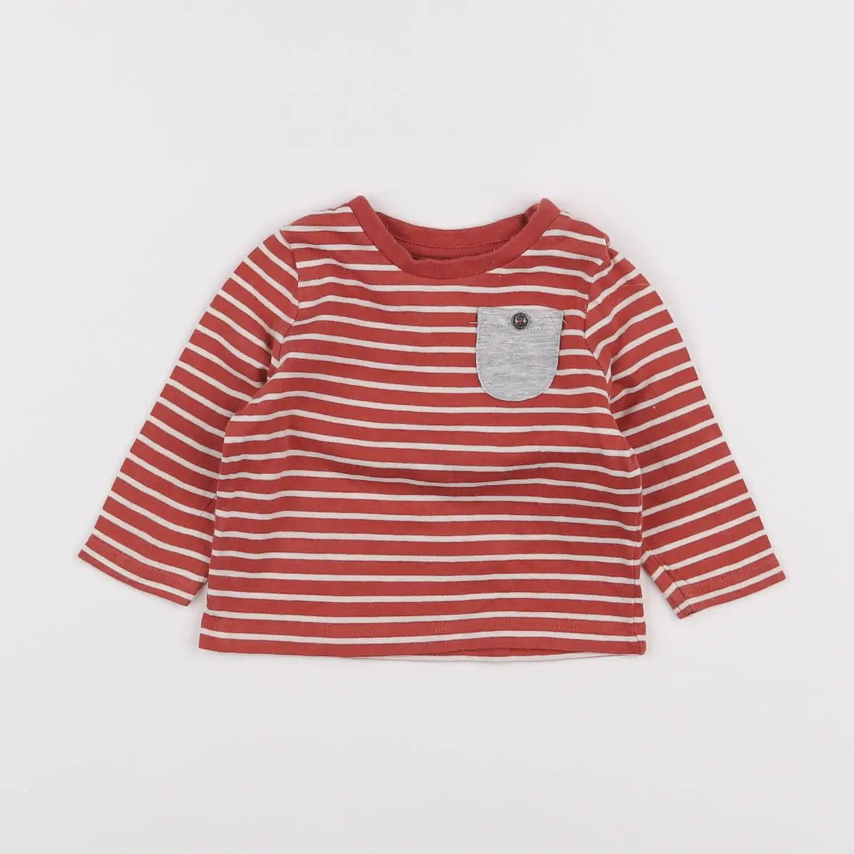 Vertbaudet - tee-shirt rouge - 3 mois