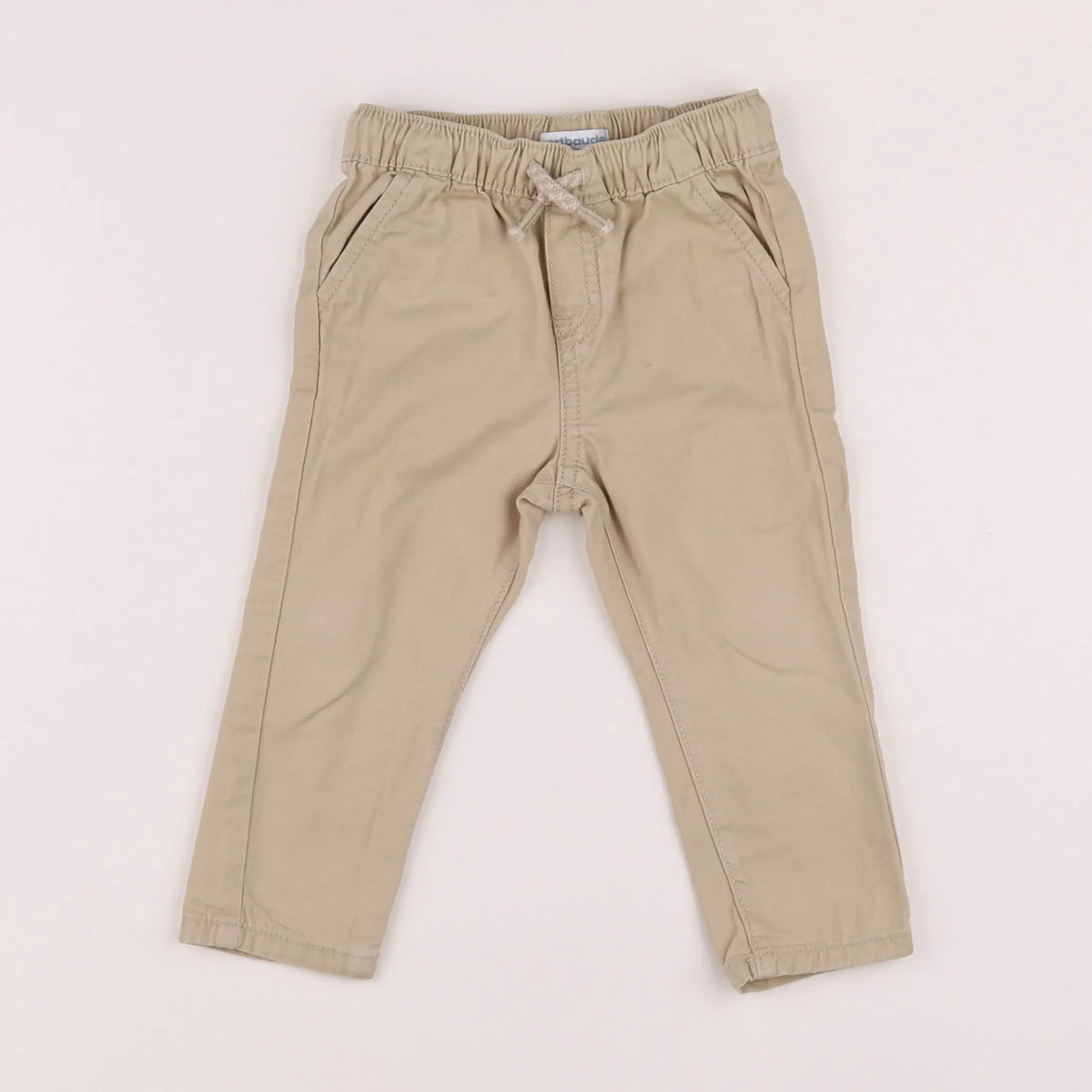 Vertbaudet - pantalon beige - 12 mois