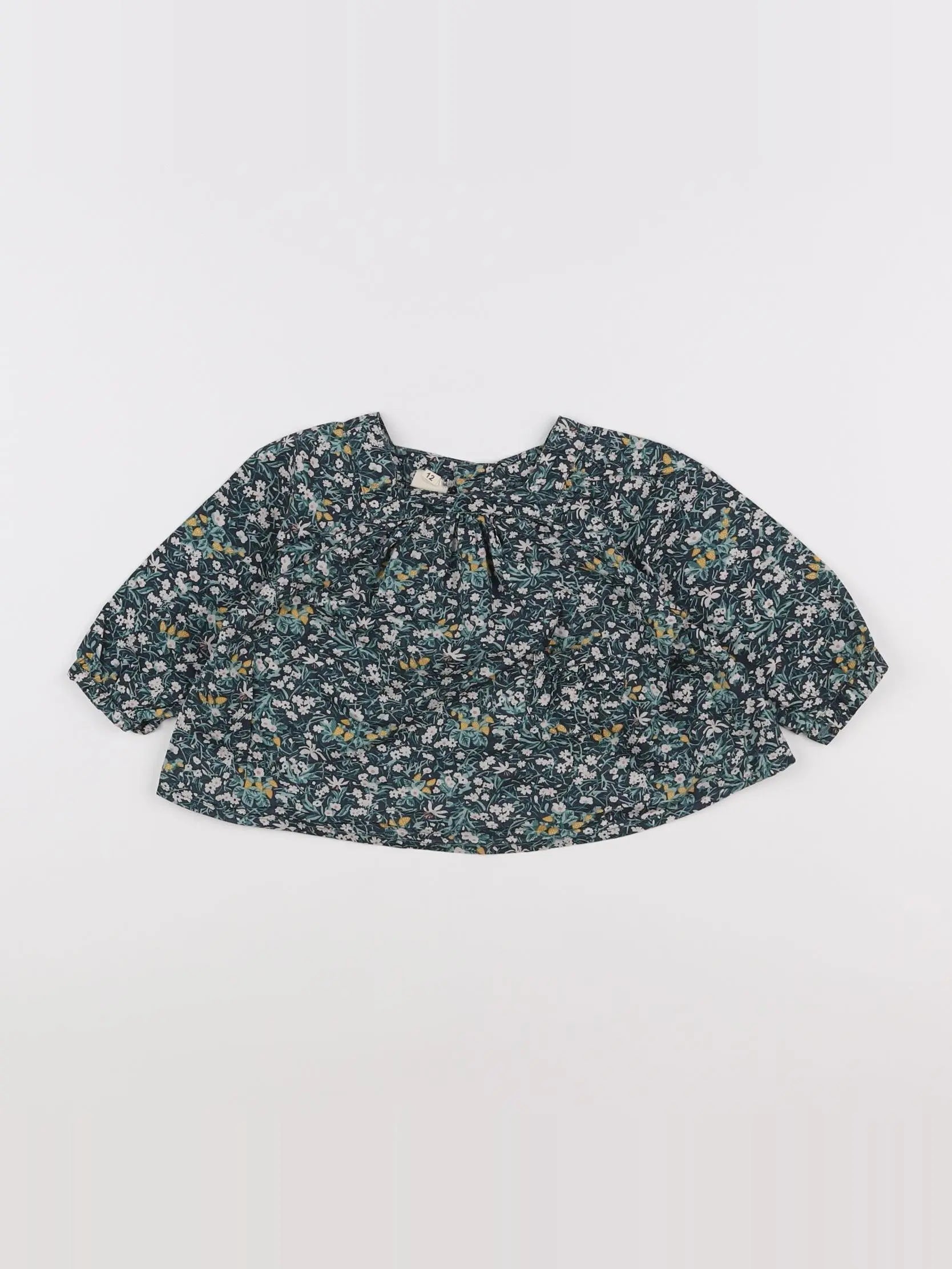 Bonton - blouse vert - 12 mois