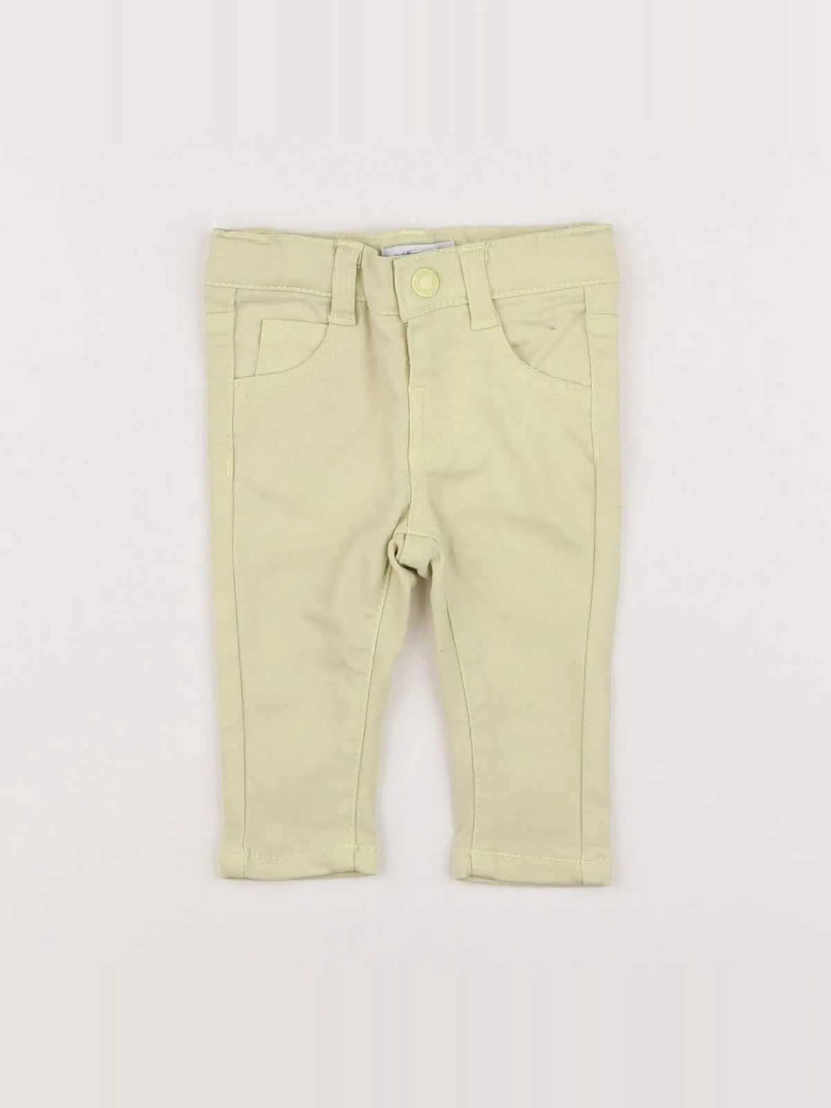 Vertbaudet - pantalon jaune - 3 mois