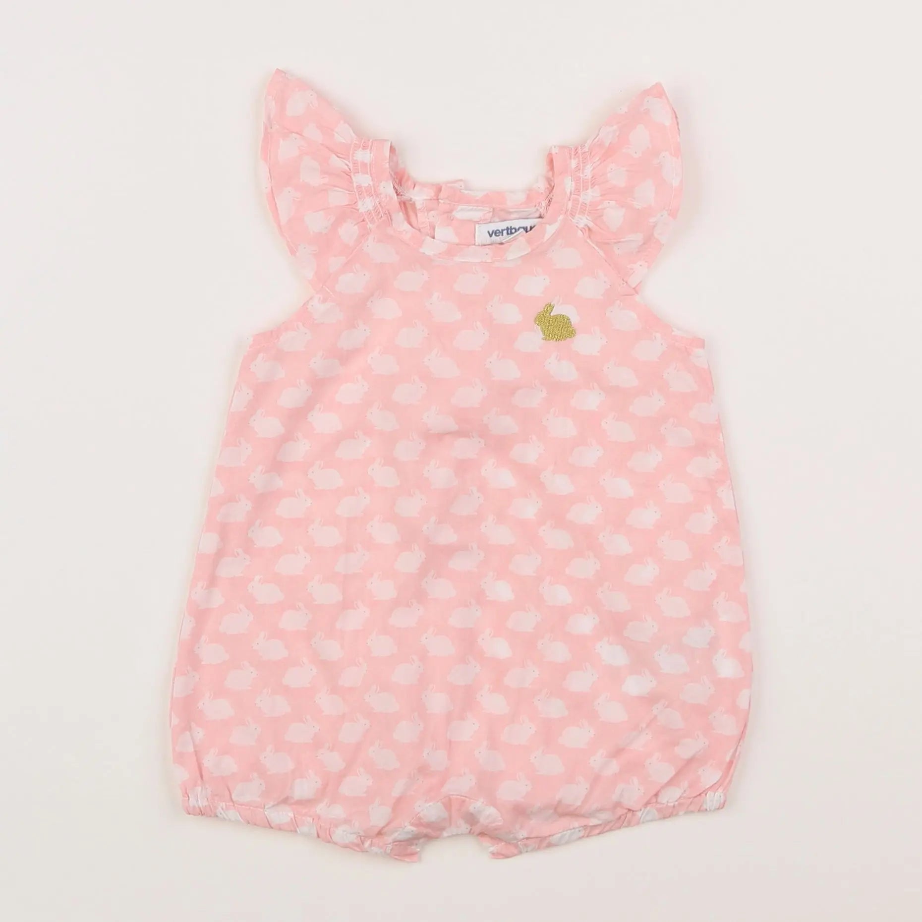 Vertbaudet - combinaison rose - 6 mois