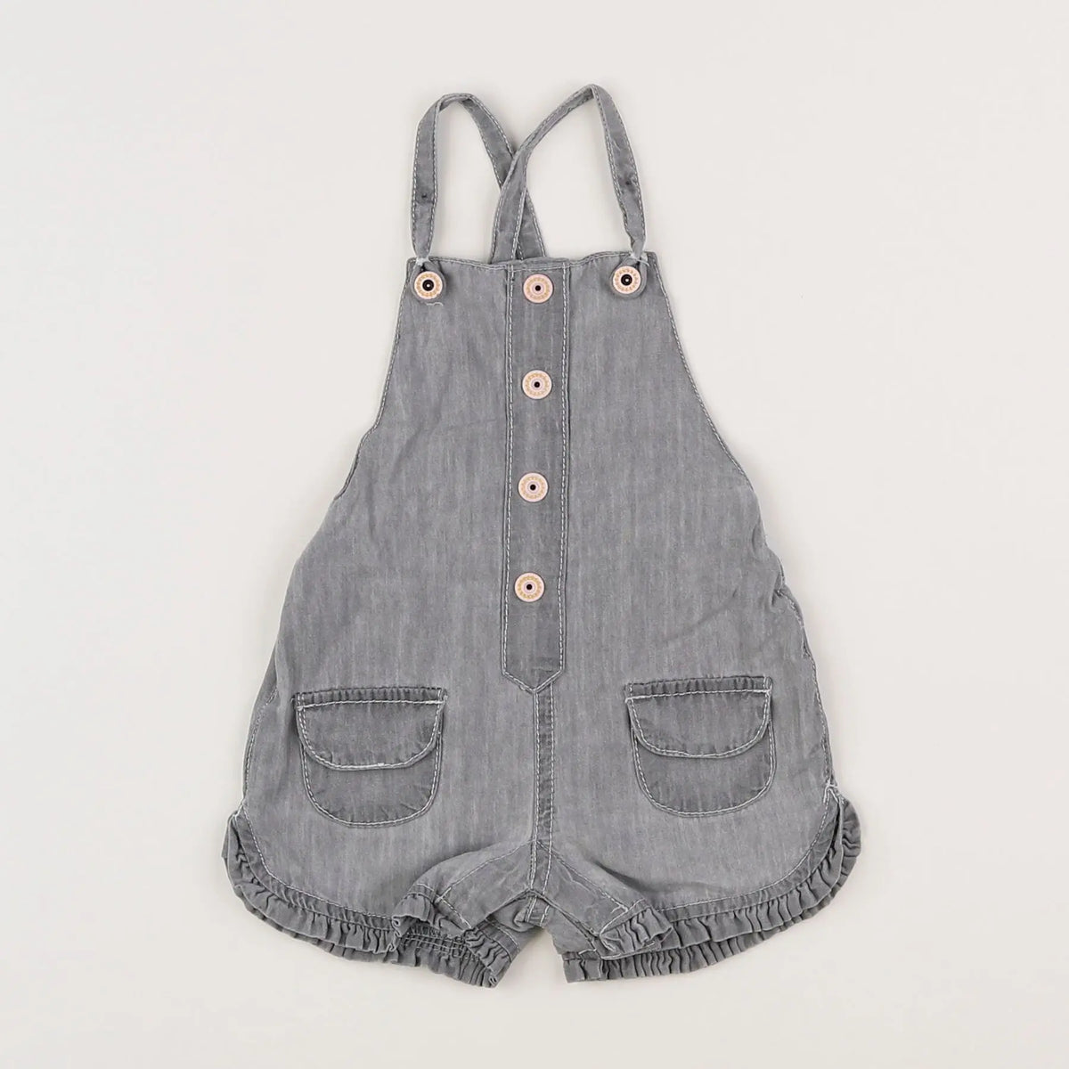 Vertbaudet - salopette gris - 3 mois