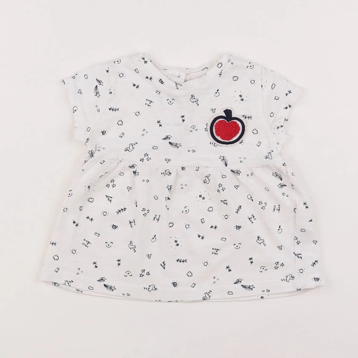 Vertbaudet - tee-shirt blanc - 6 mois