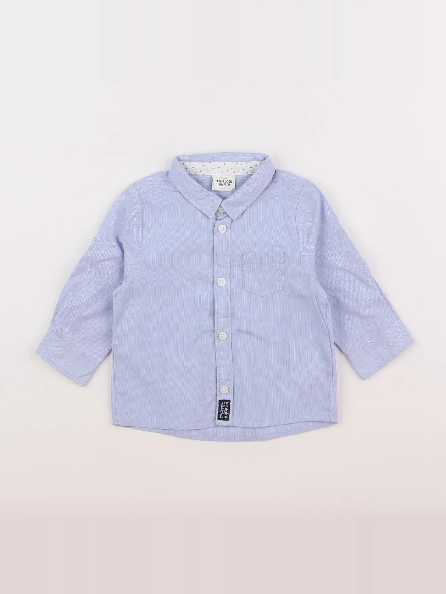 Tape à l'oeil - chemise bleu - 12 mois