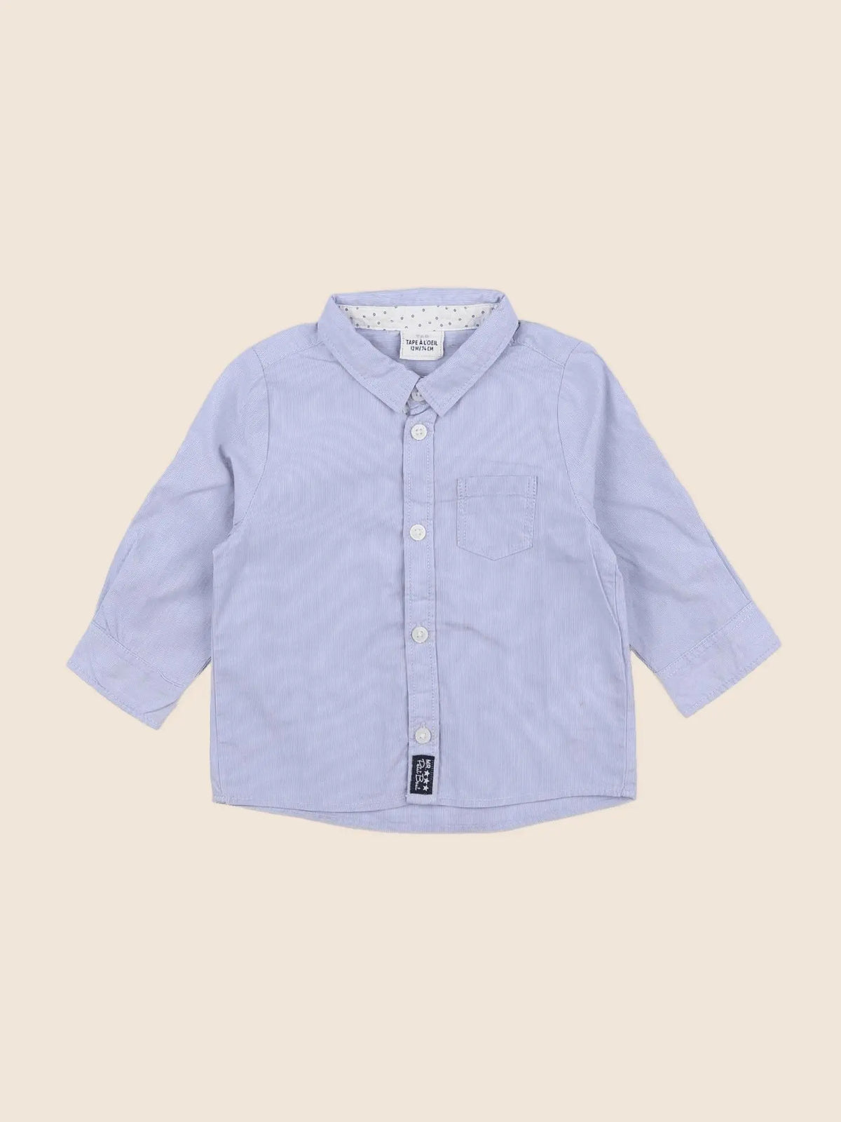 Tape à l'oeil - chemise bleu - 12 mois