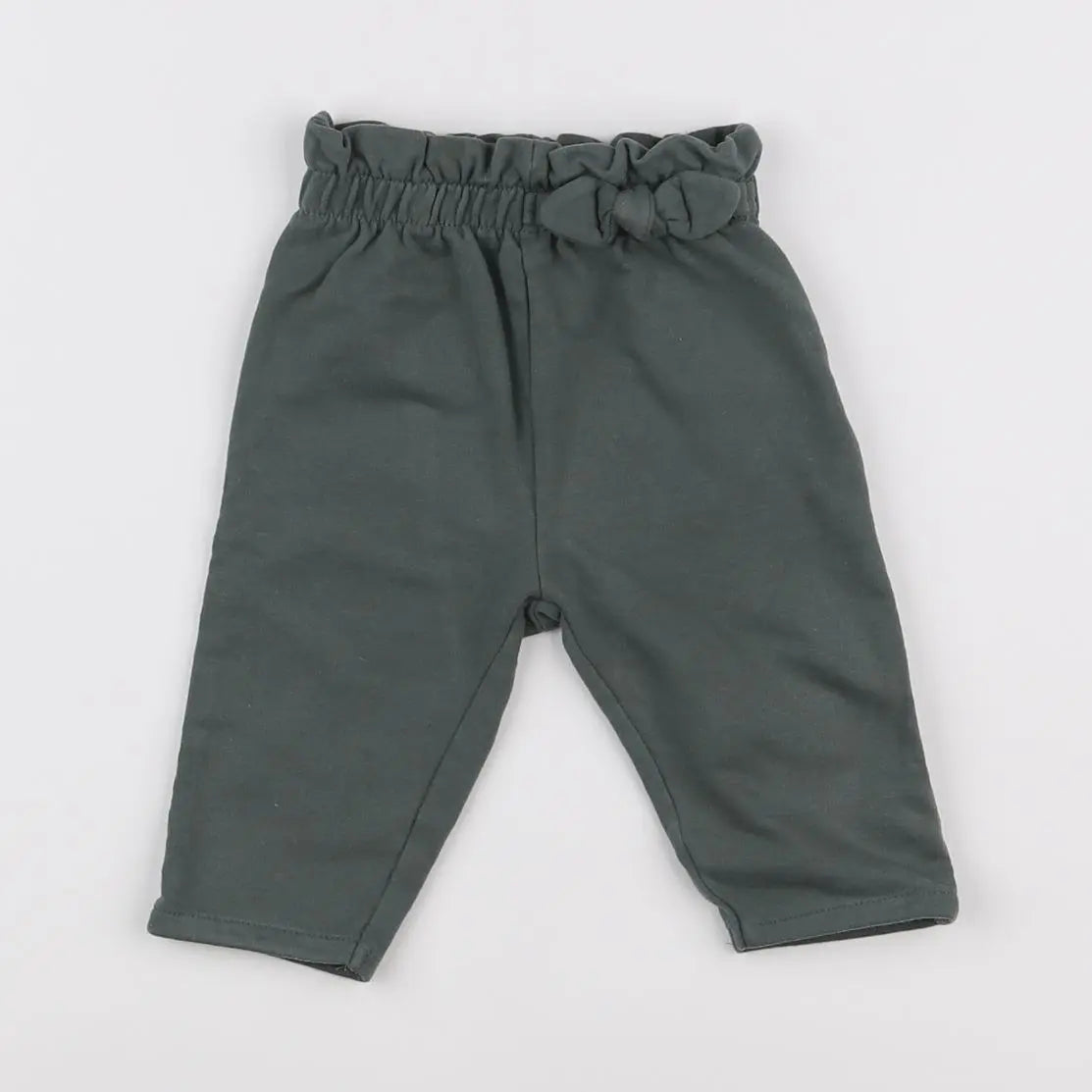 Vertbaudet - pantalon vert - 6 mois