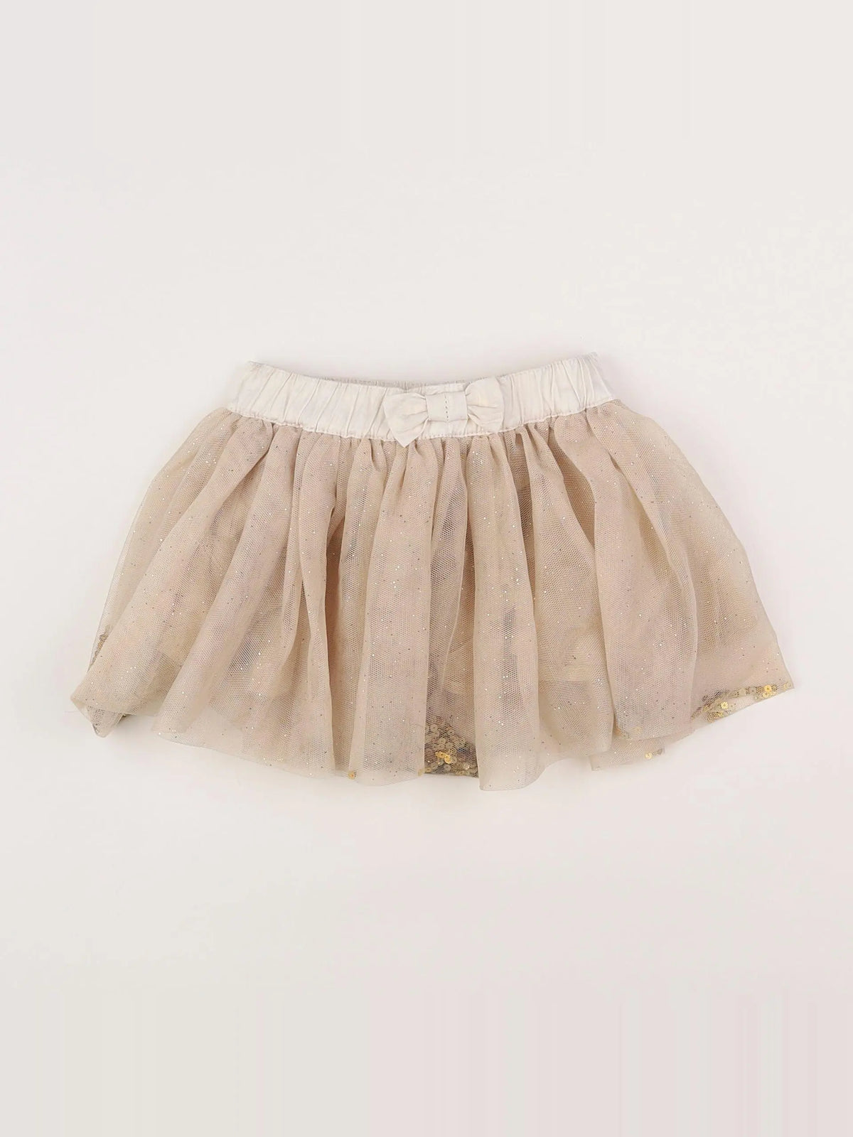 Vertbaudet - jupe beige - 2 ans